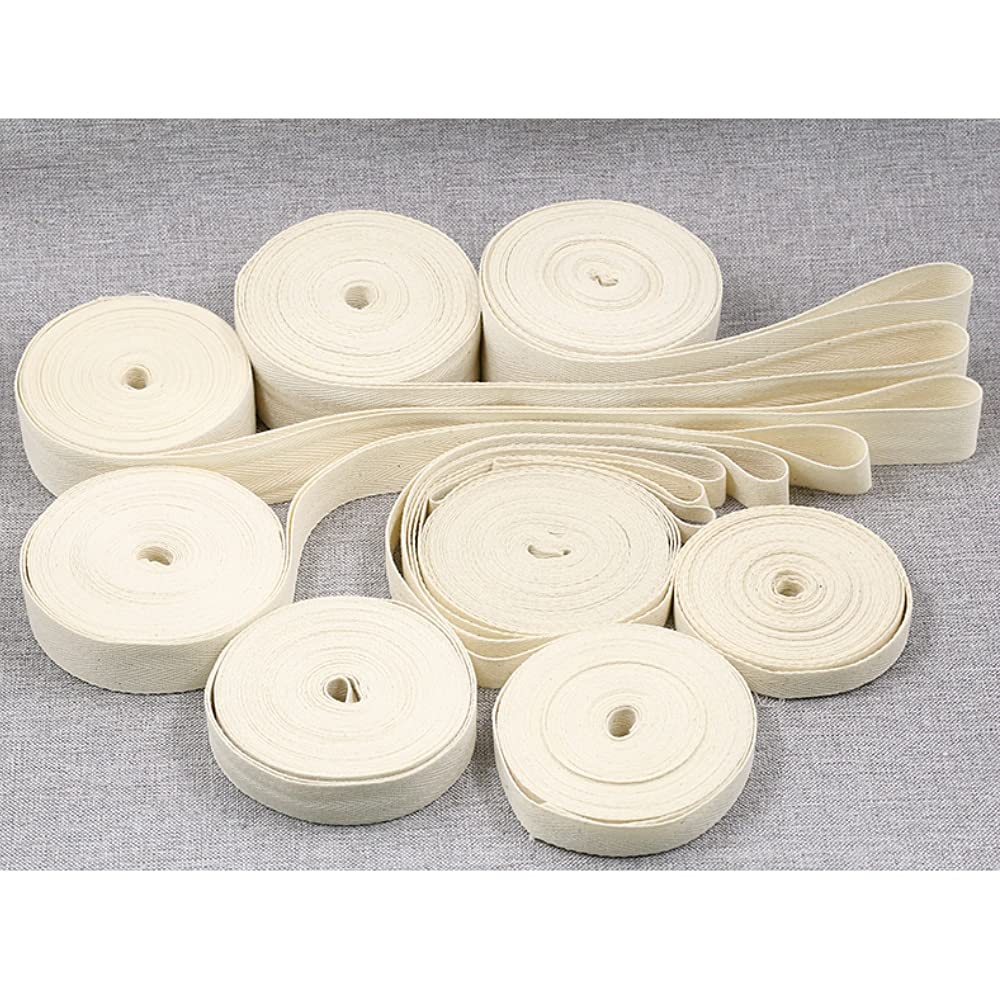 Accesorios de Tela Hechos a Mano DIY Cinta de algodón en Espiga Paquete de Cinta 10MM 15MM 20MM 25MM 30MM 50 Yardas/Juego