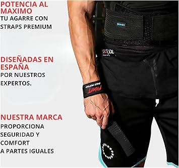 Straps Gym - Peso Muerto - Levantamiento de Pesas - Correas Levantamiento de Pesas - Straps Powerlifting - Agarre Gym - Lifting Straps - Accesorios Gym para Mujeres y Hombres2