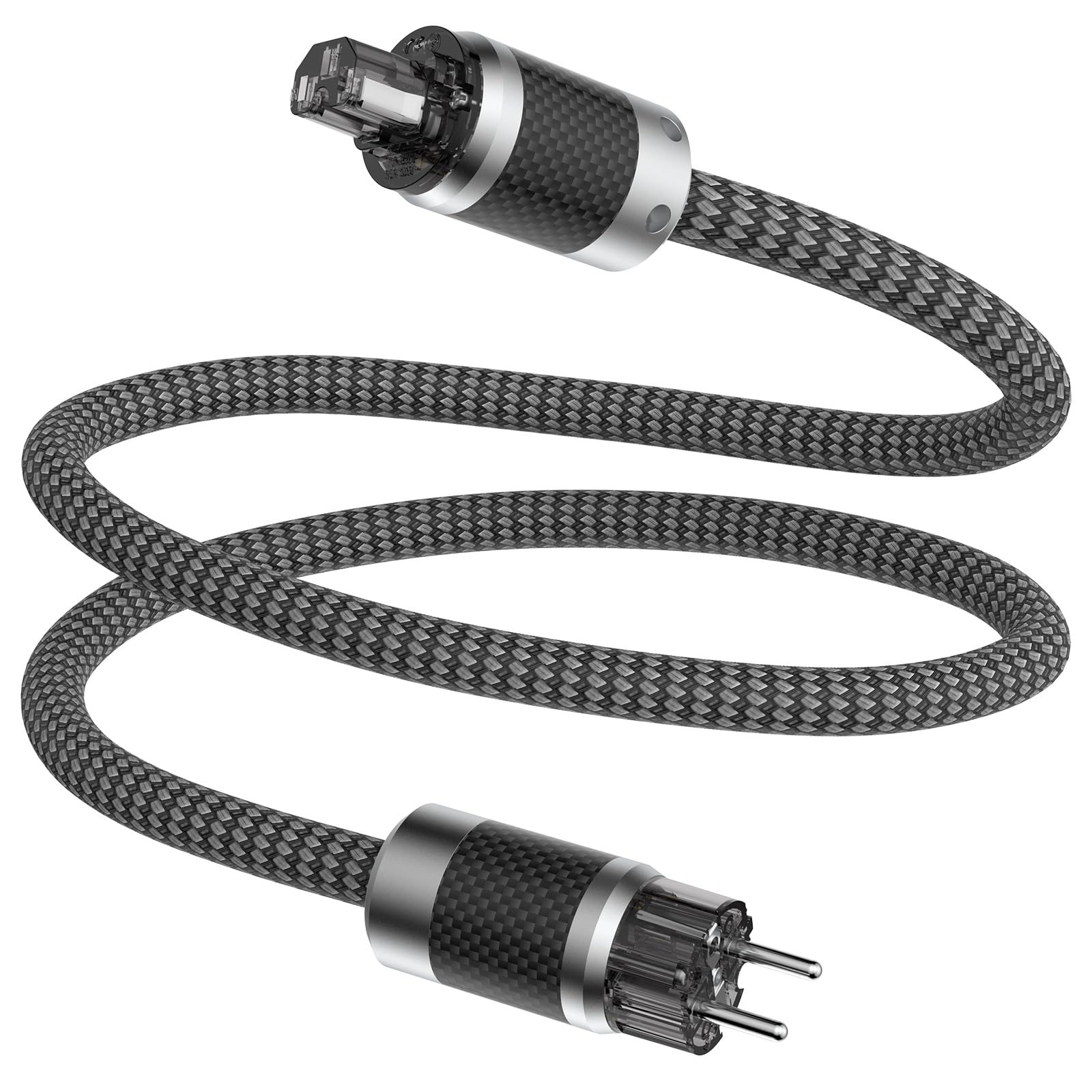 Cavo Di Alimentazione Audiofilo 12AWG 5N OFC HiFi - Connettori IEC Femmina A Spina US/EU (Schuko)