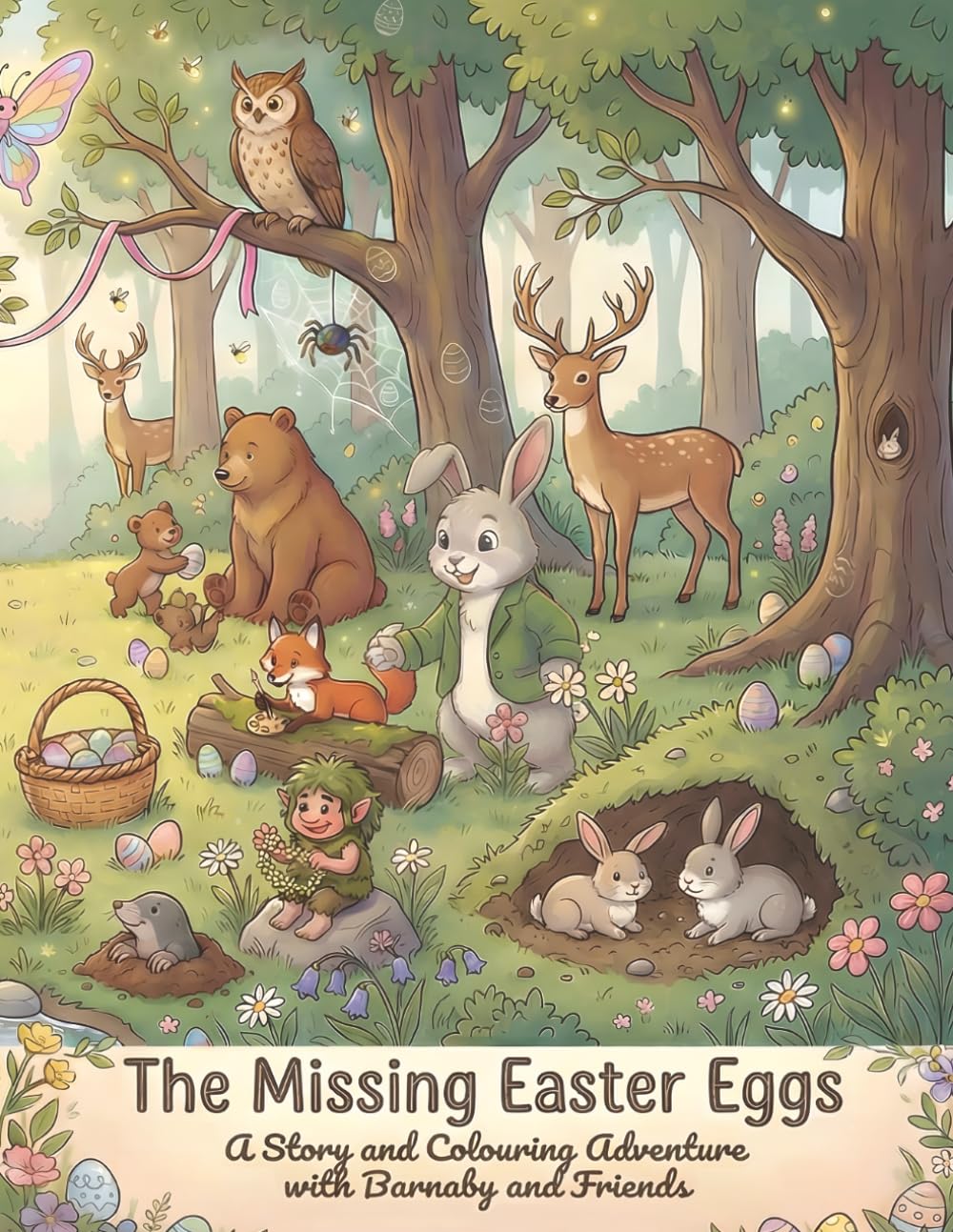 The Missing Easter Eggs: A Story and Colouring Adventure with Barnaby and Friends