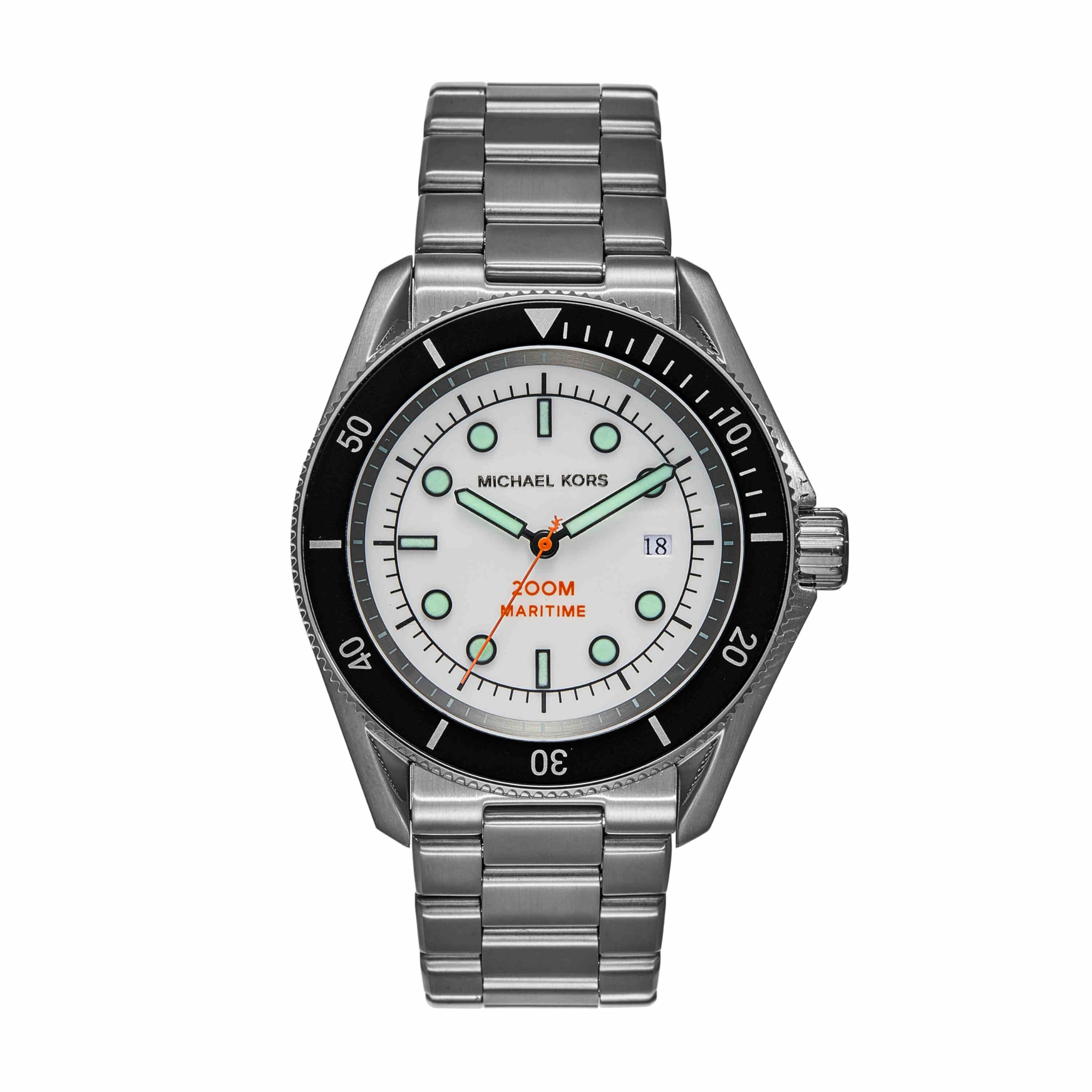 Michael Kors Analog White Dial Men's Metal Band Watch-MK9163