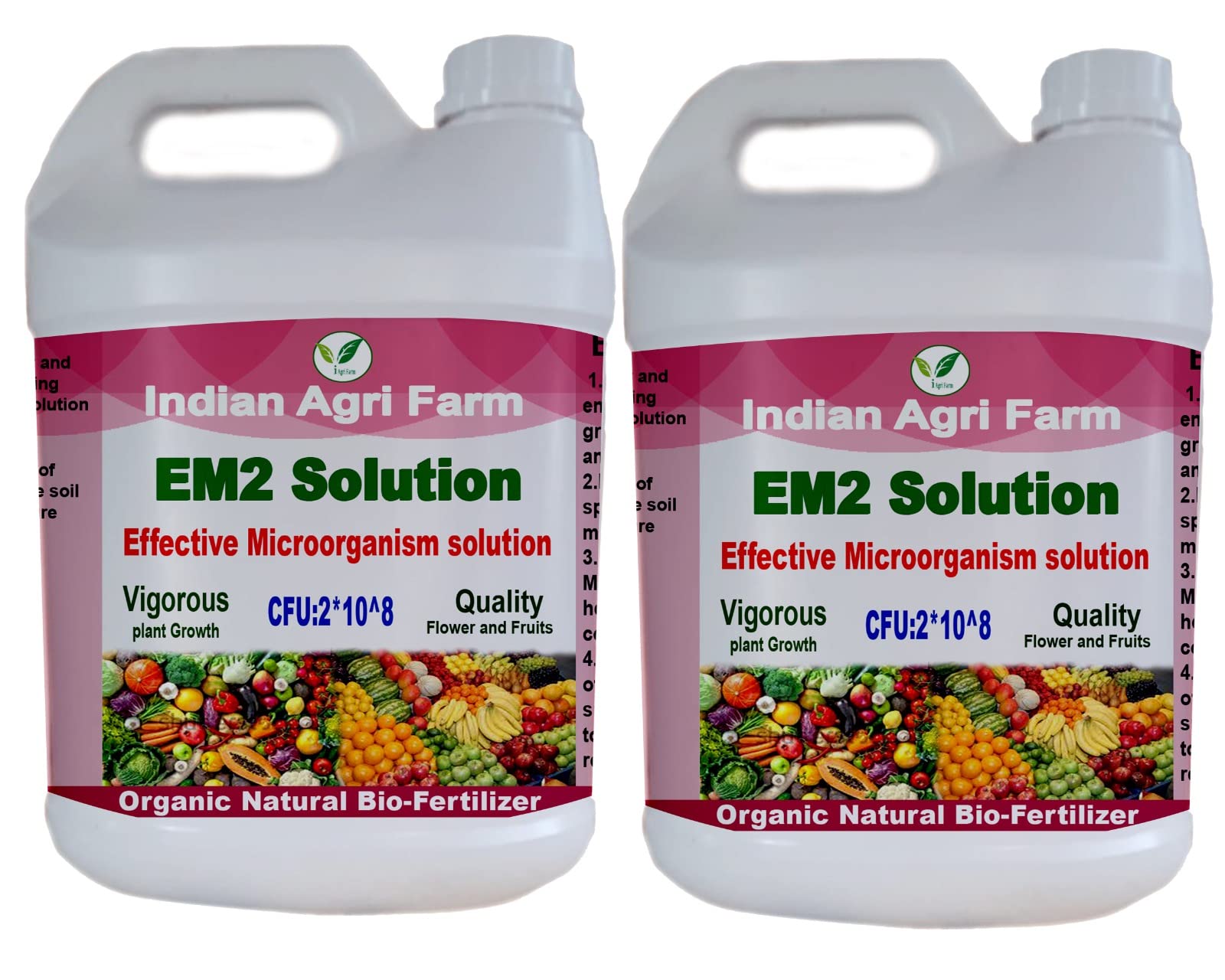 IAgriFarmEM2 Solution Liquid manuare - 10 Litre - with Measuring Cup 50 Ml - for Effective Microorganism solution to improves soil fertility/promote growth/fruit development/quick composting