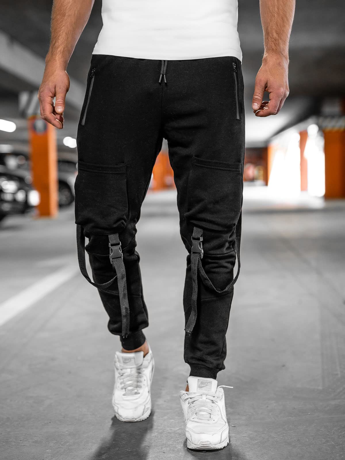 BOLF Hombre Pantalón Deportivo Pantalones De Chándal Cargo Combate Pantalones Holgados Running Entrenamiento Fitness Jogging Estilo Urbano 6F6