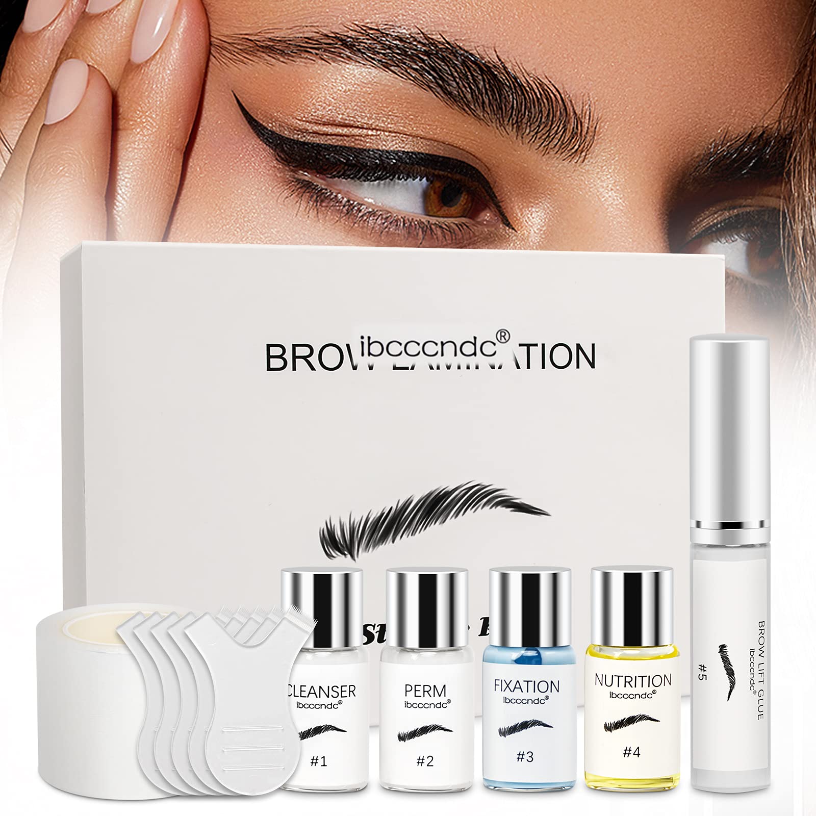 MISMXC Eyebrow Lamination Kit Professional Eyebrows Lift Styling Kit for Fuller and Messy Eyebrows Lasts 8 Weeks, Eyebrow Brow Perm Ideal for Salon Home DIY