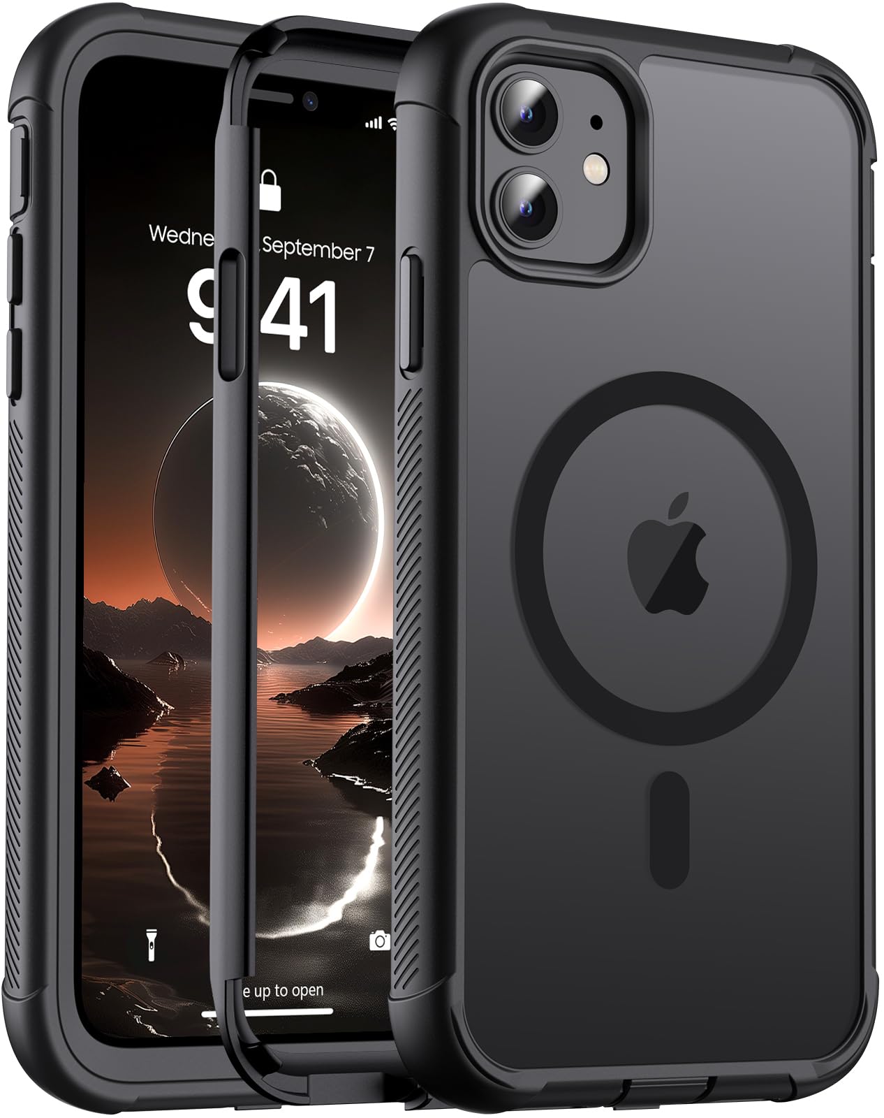 jaroco Magnetic for iPhone 11 Case Heavy Duty Protection Black
