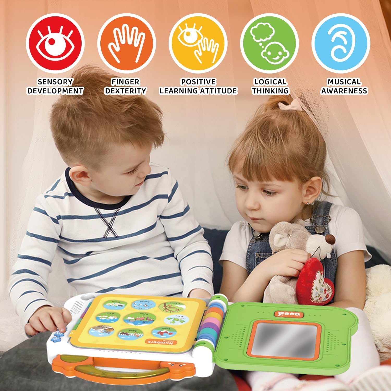 Animal Sound Book | Interactive Toddler Books with Touch Control Sound Pages | Learning Modes & Melodies | Musical Books for Kids | Educational Toys for Boys & Girls (animals, vehicles, fruits, body) - Image 3