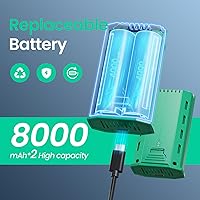 Vista 3 de Electric Air Duster Upgraded, 130000RPM Snow Blower Compressed Air Duster, 2 * 4000mAh Removable Batteries, Cordless Air Blower Electric Cleaner Kit