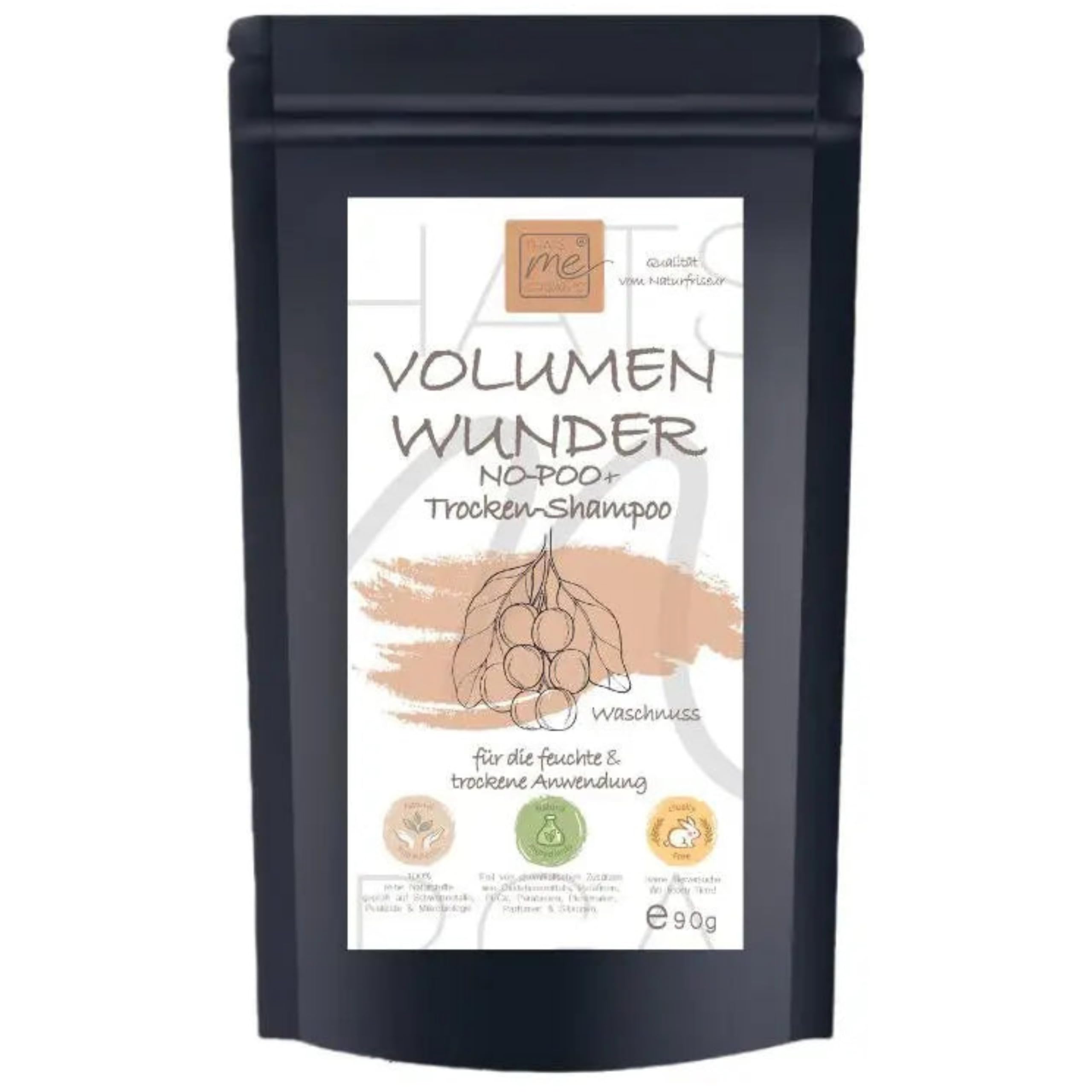 Thats me Organic BIO Volumen-Wunder – No Poo Trockenshampoo 2-in-1 90g – Natürliches Styling Powder sorgt für Volumen und Pflege ohne Chemie – Für empfindliche Kopfhaut und feines Haar