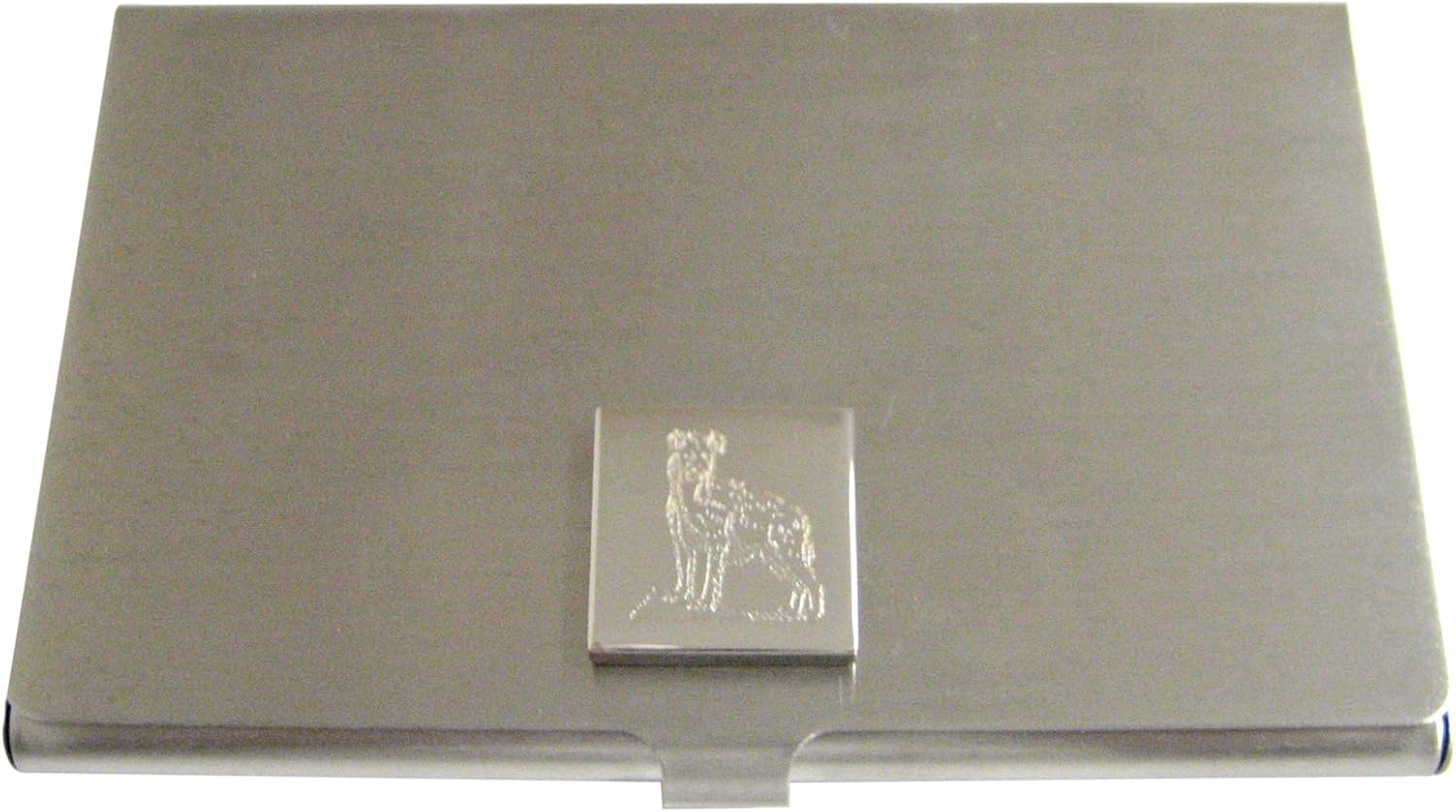 Kiola Designs Silver Toned Etched Hyena Business Card Holder