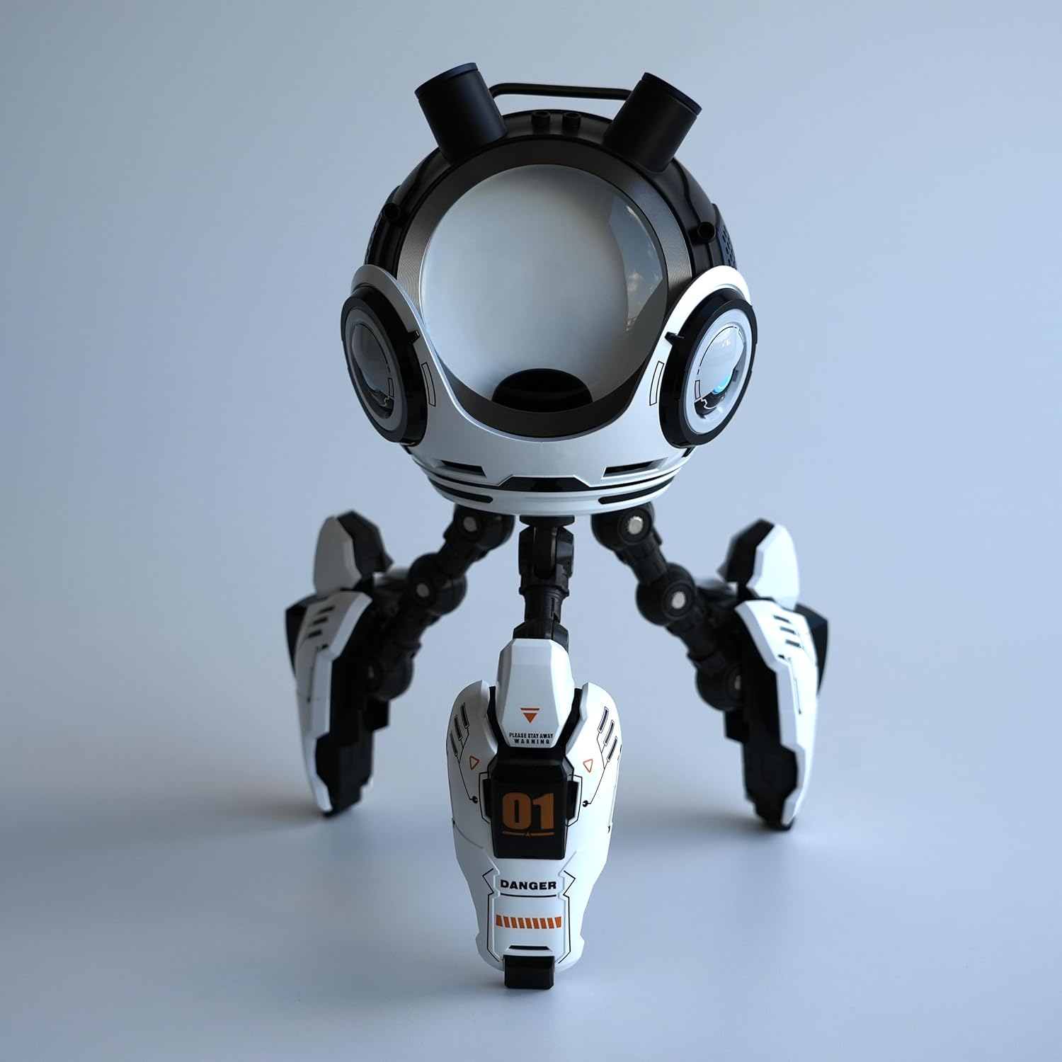 Black ROBO — Magnetic Ferrofluid Art Desktoy with Mecha Stand | Dances to Music from Speakers, Phones
