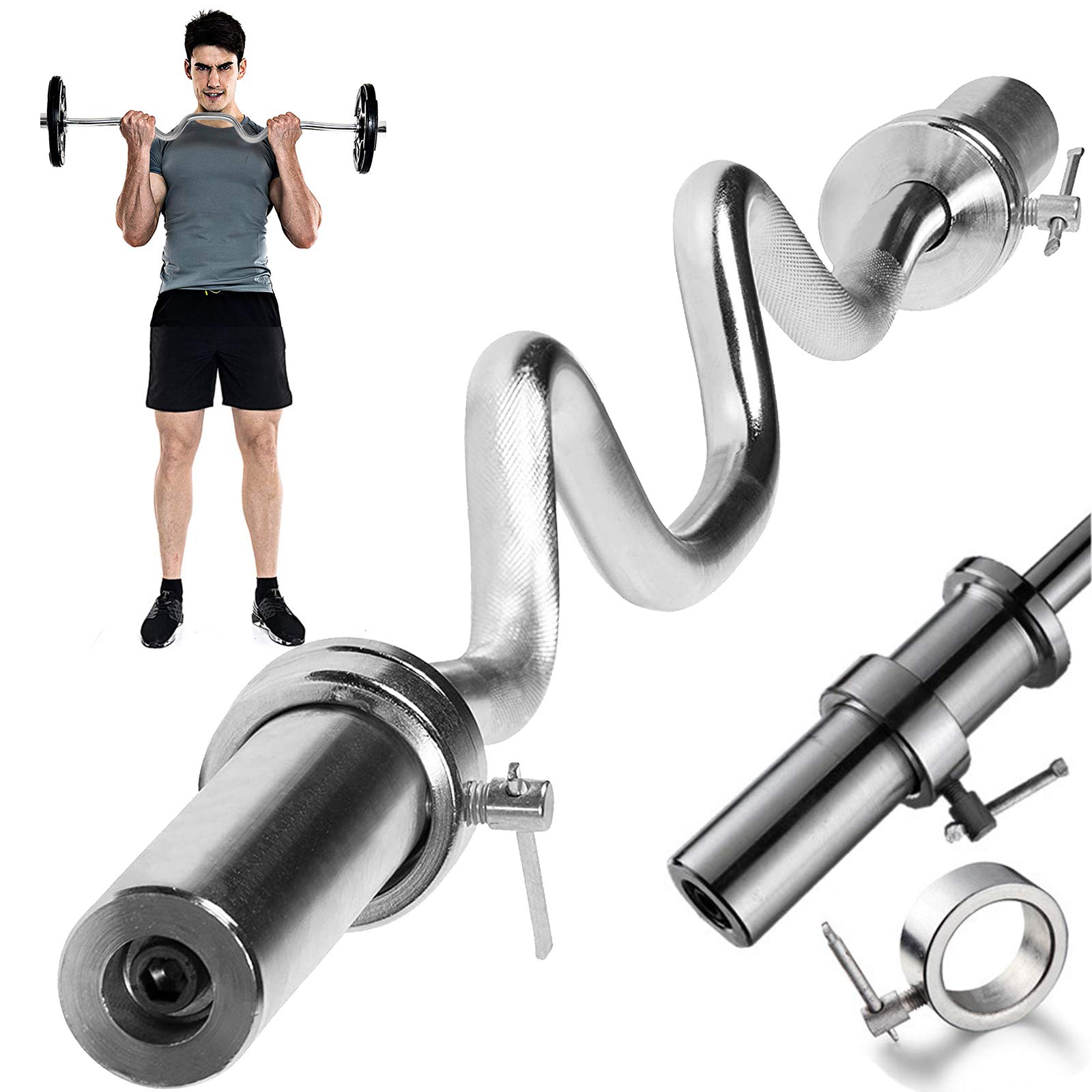 Buy 47"Olympic Super Curl Barbell Curl Bar,Olympic Bar Weight Bar