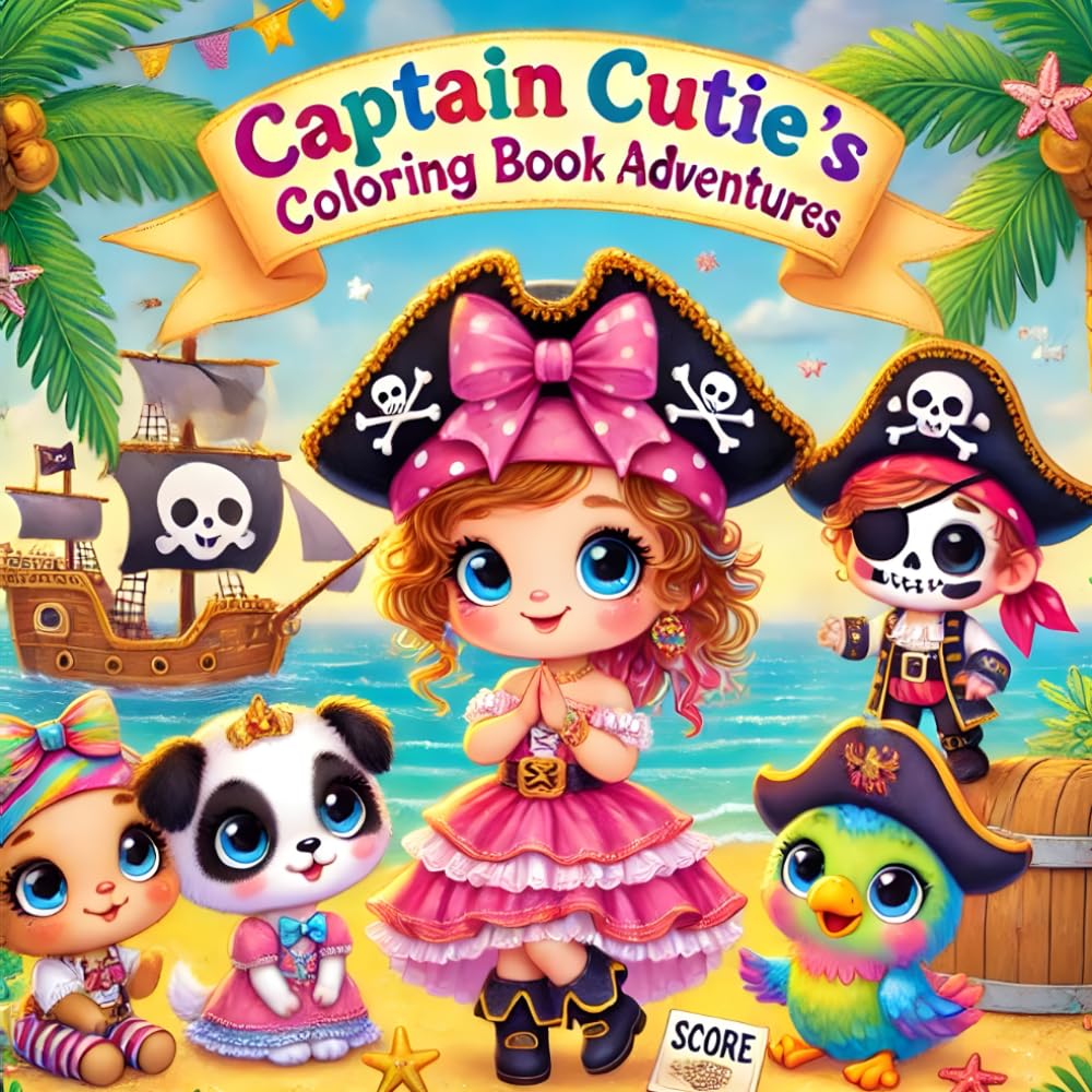Captain Cutie's Coloring Book Adventures:: Fun and Whimsical Coloring Book for Kids, Teens and Adults!