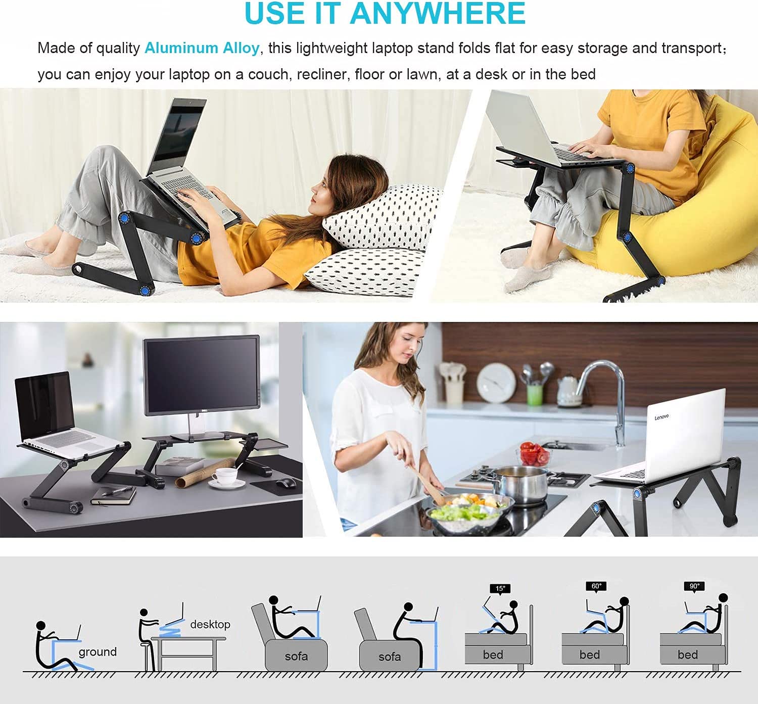 Nestling® Portable Laptop Desk Pc Sofa Stand Air Space Desk Laptop