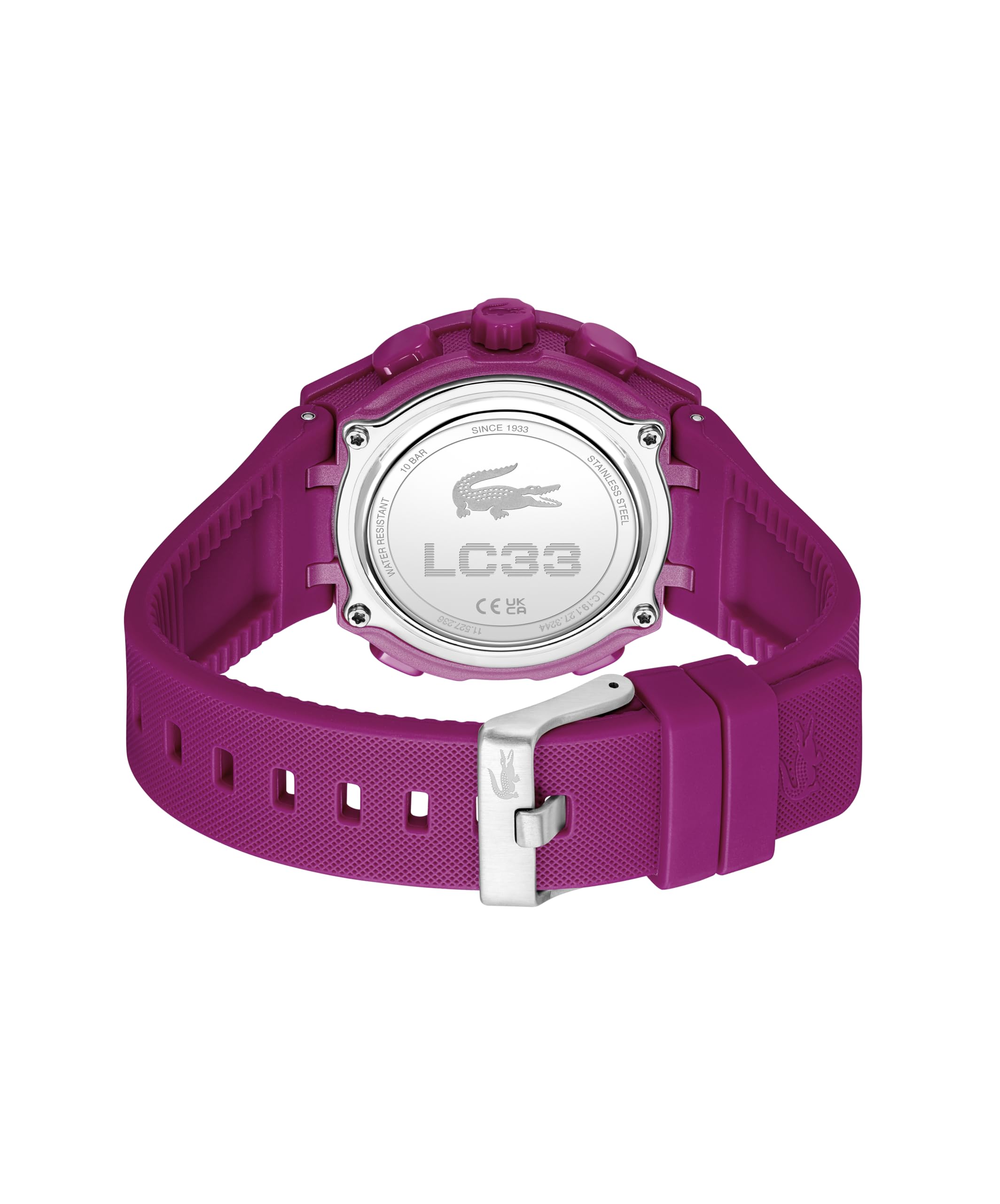Lacoste LC33 40mm Women’s Analog-Digital Watch – TR90 Case – Silicone Strap – Multi-Function Display with Stopwatch and Timer