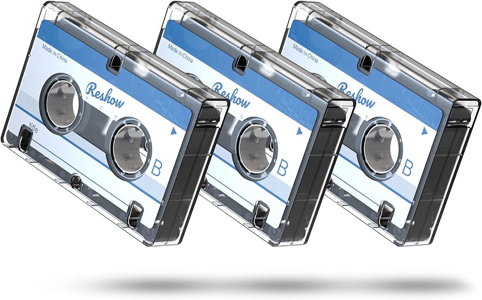Reshow Dictating Microcassette - Micro Cassette Tapes Blank for Recording MC-60 Minutes Suited for Lectures and Seminars -3 Pack