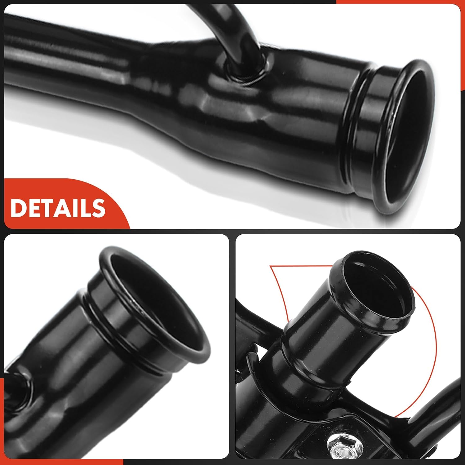 A-Premium Fuel Tank Filler Neck Pipe Hose Compatible with Honda Ridgeline 2006-2014, V6 3.5L, Gas, Replace# 17660-SJC-A01, 17660SJCA01