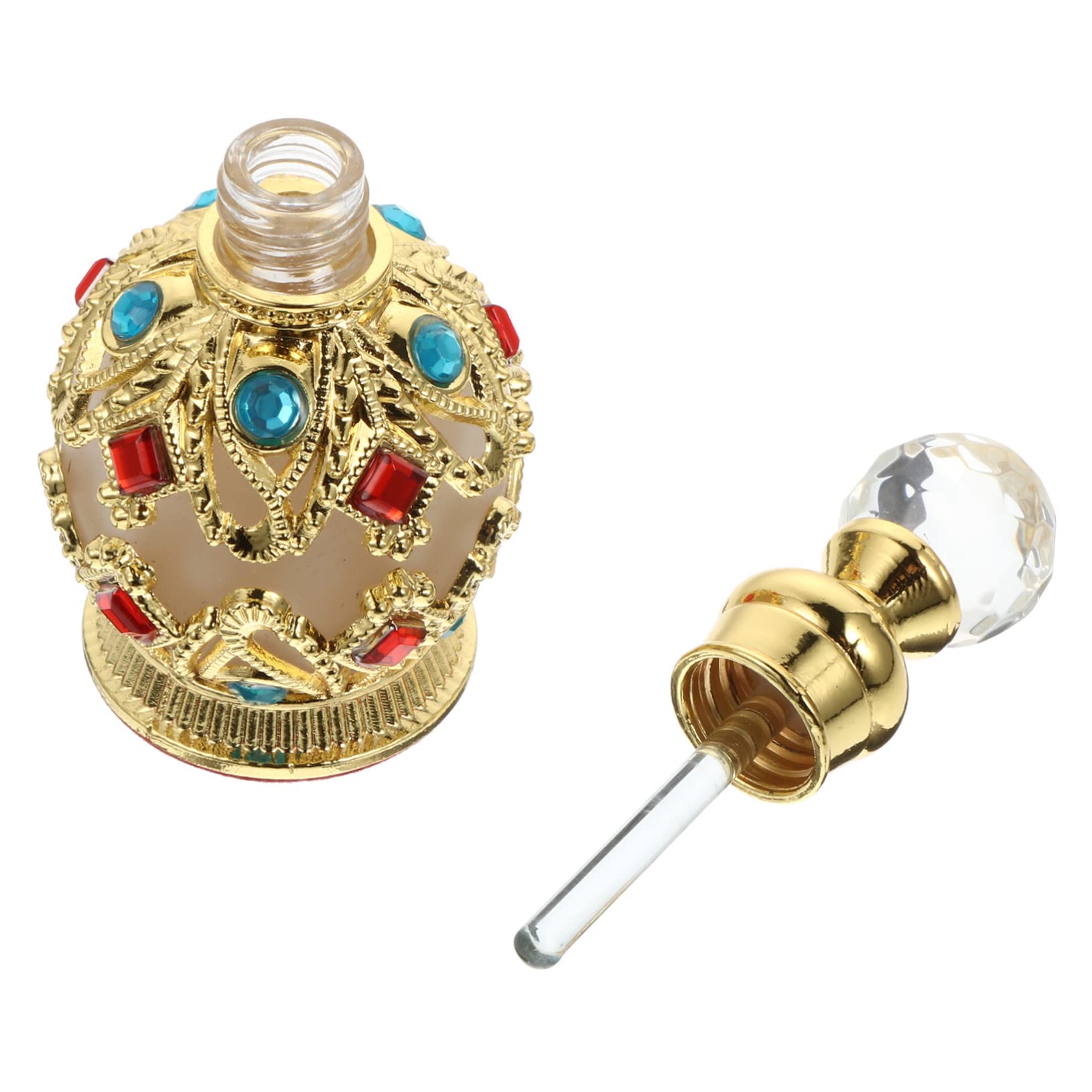 Mipcase Elegancki Złoty Flakon Perfum Pusty Szklany Wkład Diamentowy Do Ponownego Napełnienia Na Podróżny Wystrój Domu