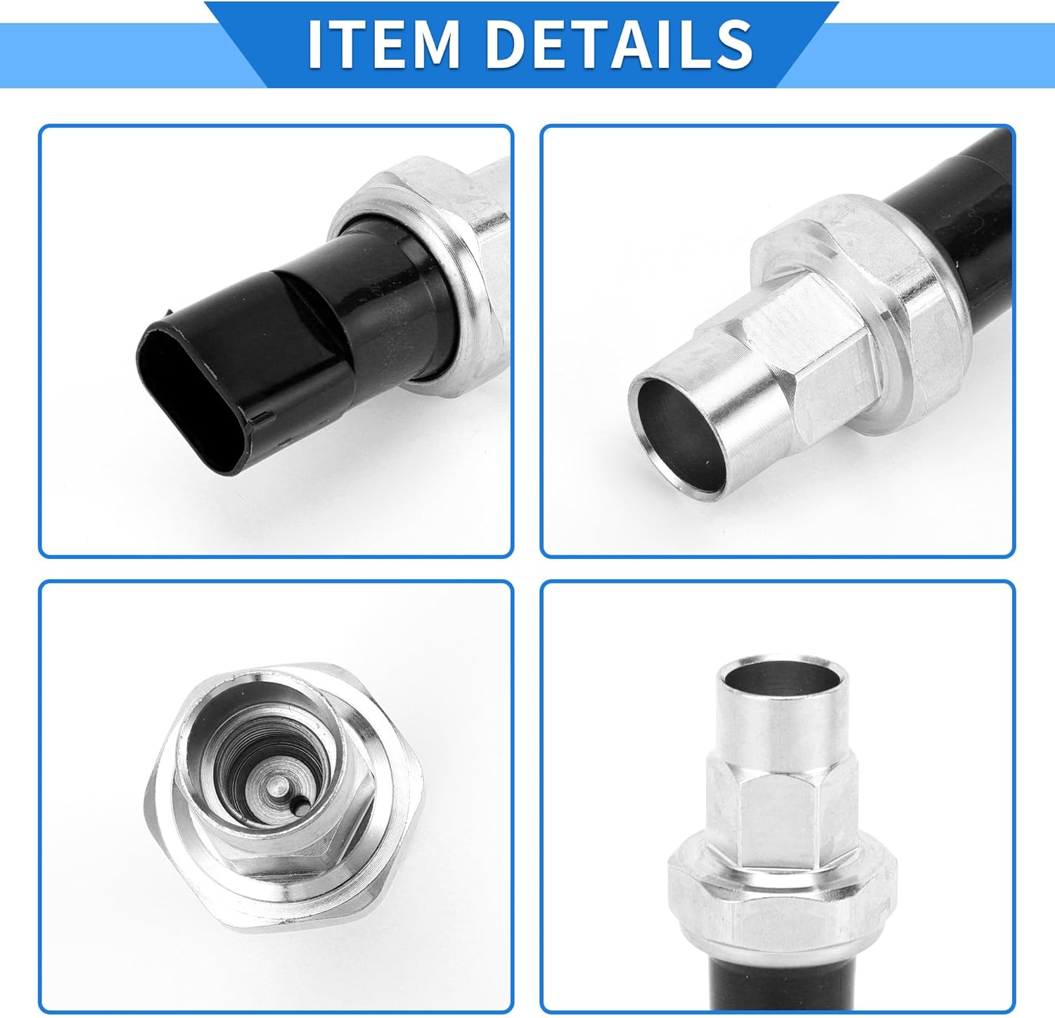 1 Pc A/C Pressure Switch Sensor for BMW 318i Base 1.8L 1992-1995 Engine Air Conditioning Refrigerant Pressure Transducer