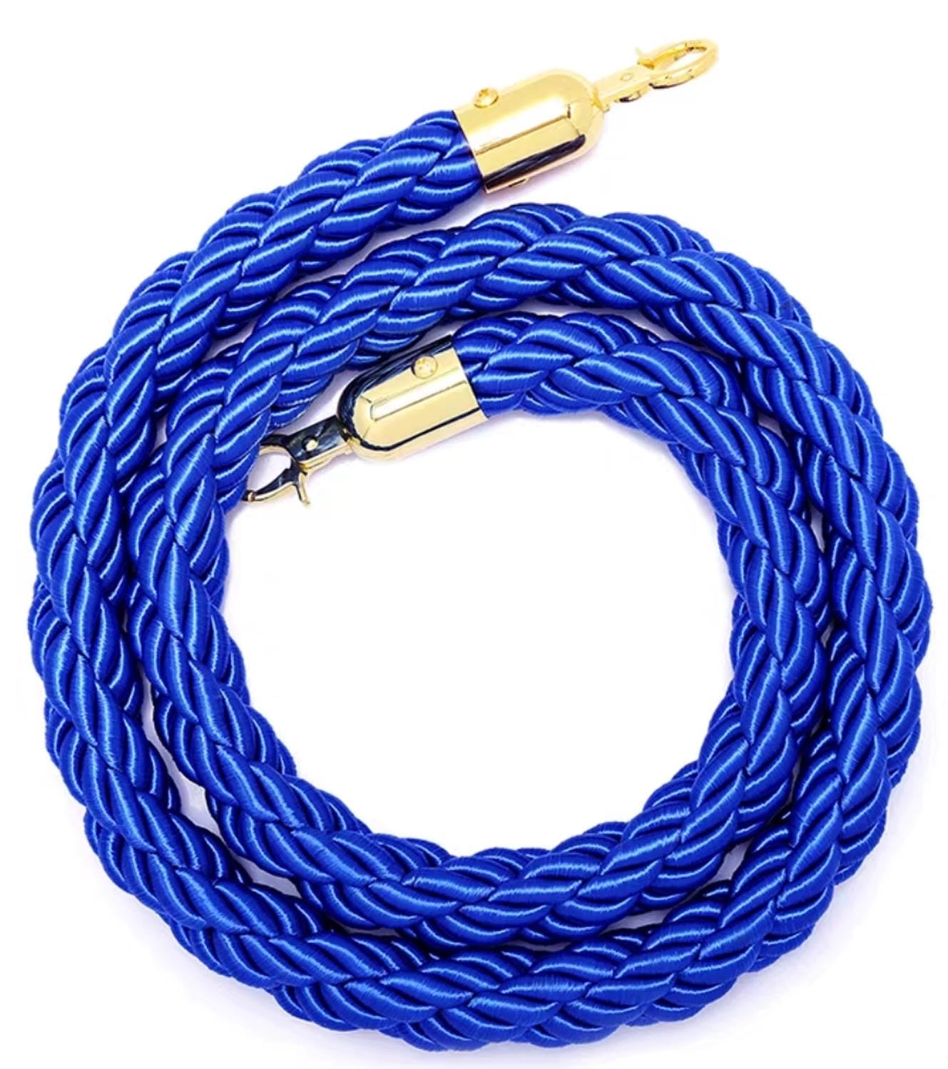 Aioneer 3M Queue Barrier Rope, 1.5M With Hooks, 11 Colors, Post & Stanchion Rope, Crowd Control For Hotels, Visitor Direction, Safety Rope Barrier,
