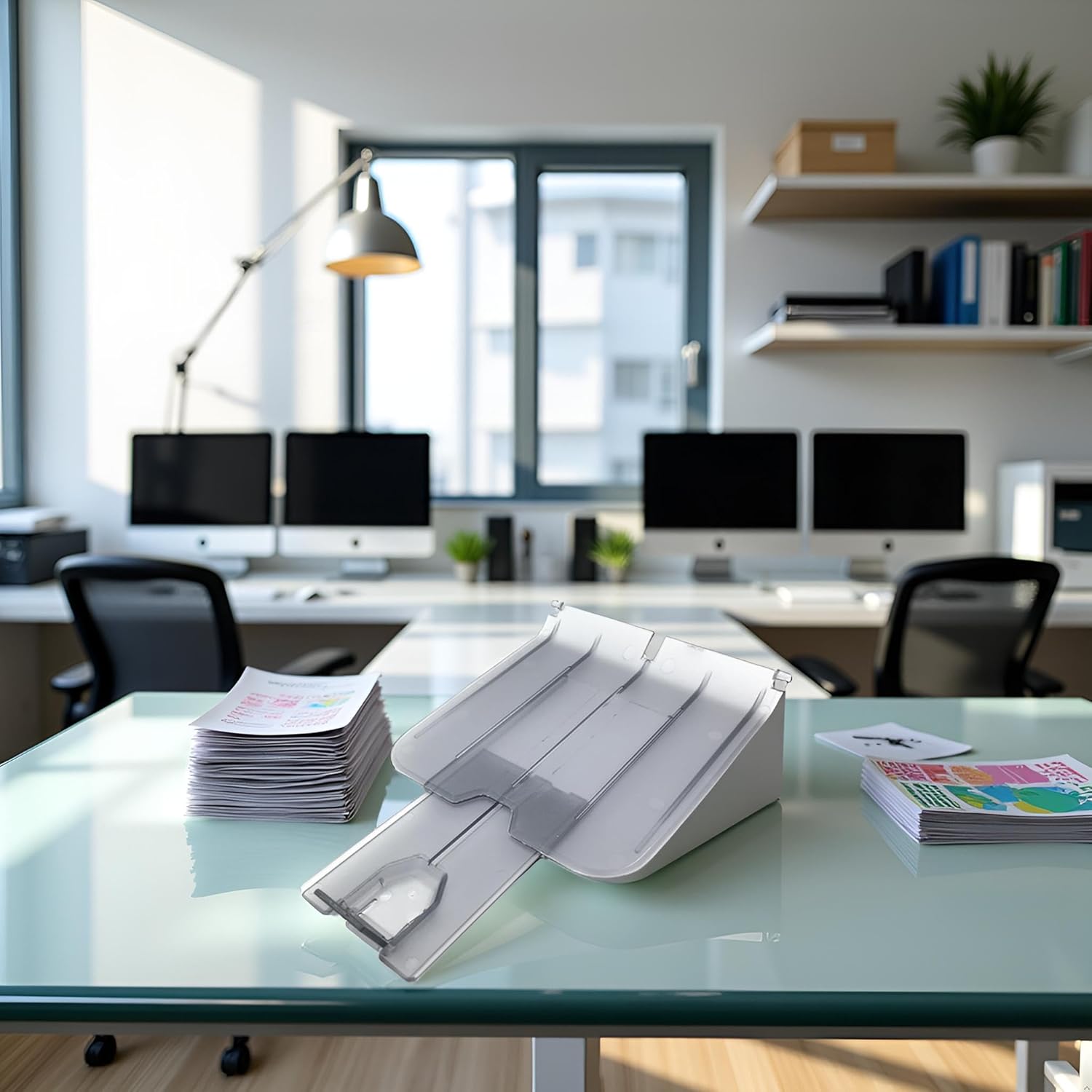 Translucent Computer Printer Trays RM1-0659-000CN RM1-2055-000CN Paper Output Tray Assembly Delivery Tray Assy Compatible with HP 1018 1020 1010 1012 1015