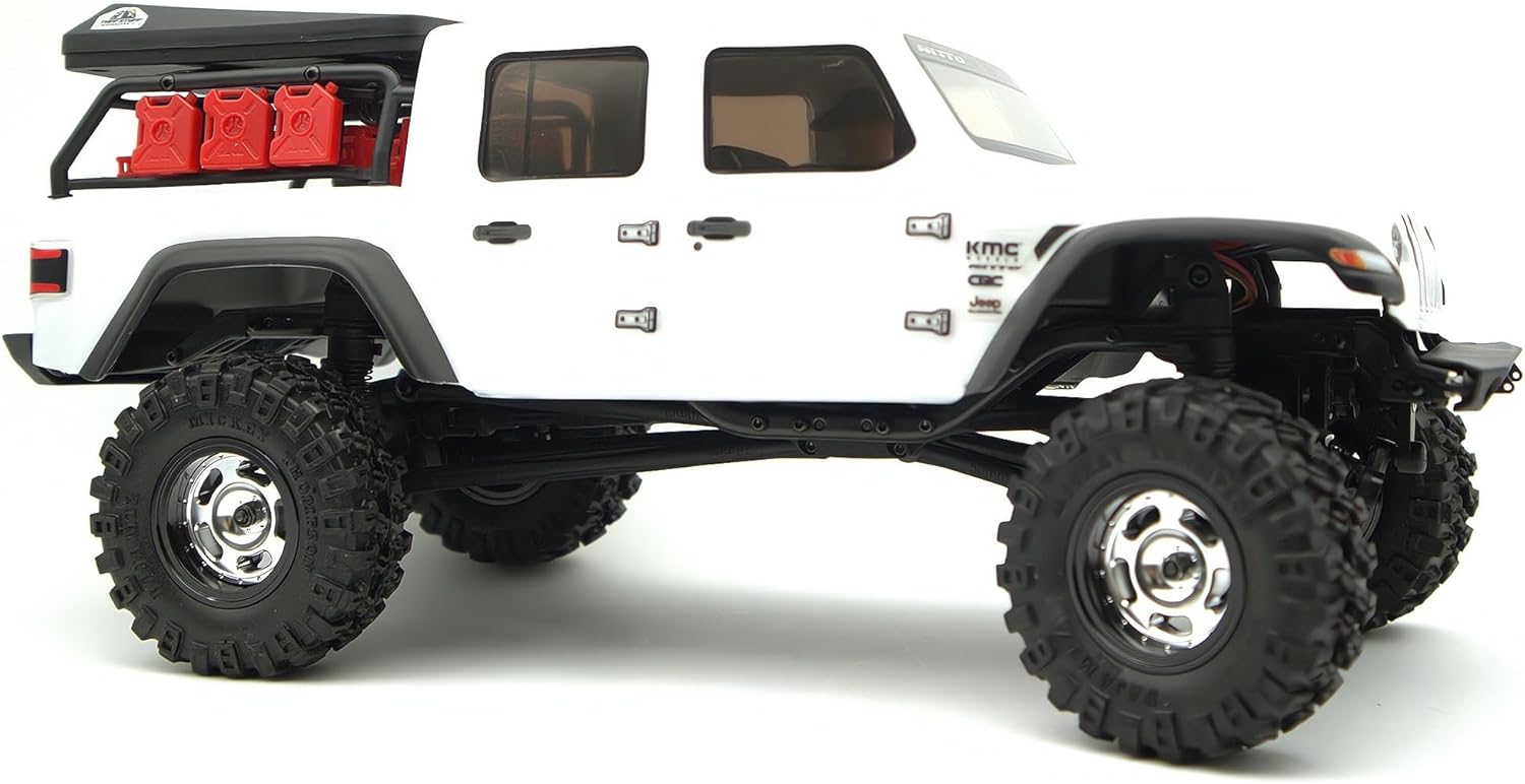 Rc 1.0 Beadlock Wheel Tires Set -2mm Offset Wheel Rims for 1/18 1/24 RC Crawler Car Axial SCX24 AX24 TRX4M FCX24 Upgrade TW1002 (Silver Black)