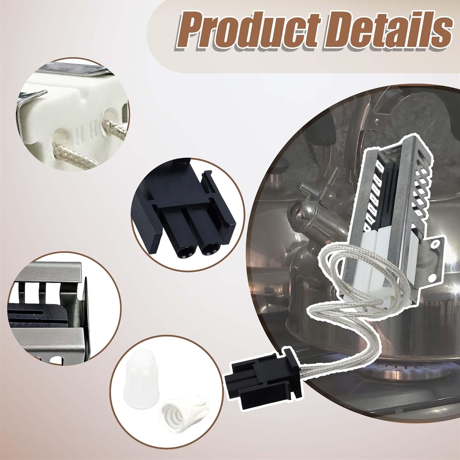 WB13X25261 Gas Range Oven Igniter Glow Bar | Replacements WB13K10020 4338051 AP5986241 PS11725182 EAP11725182 | Compatible with GE Hotpoint Oven
