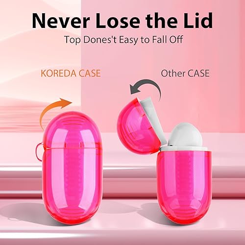 Vista 13 de KOREDA Funda para AirPod Pro de 2ª/1ª generación, funda protectora transparente de TPU suave y transparente a prueba de golpes, diseñada con llavero