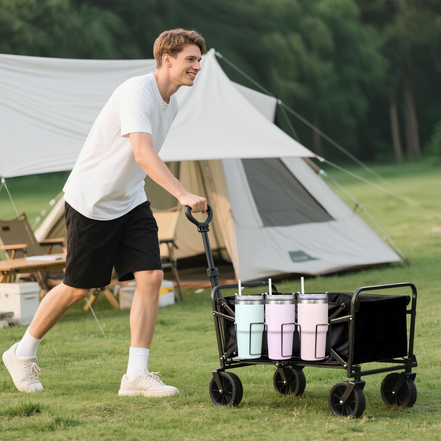 Magnetic Stanley Cup Holder for Fridge - 2 Packs Water Bottle Organizer for Stanley 30&40 oz Tumbler Stanley Cup Accessories for Kitchen Refrigerator Cabinet Metal Surface - Image 7