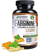 Vista 1 de MAX 2650 mg de refuerzo de óxido nítrico L-Arginina - L-citrulina y asstragina - Liberación temporal 2650 MAX Fórmula