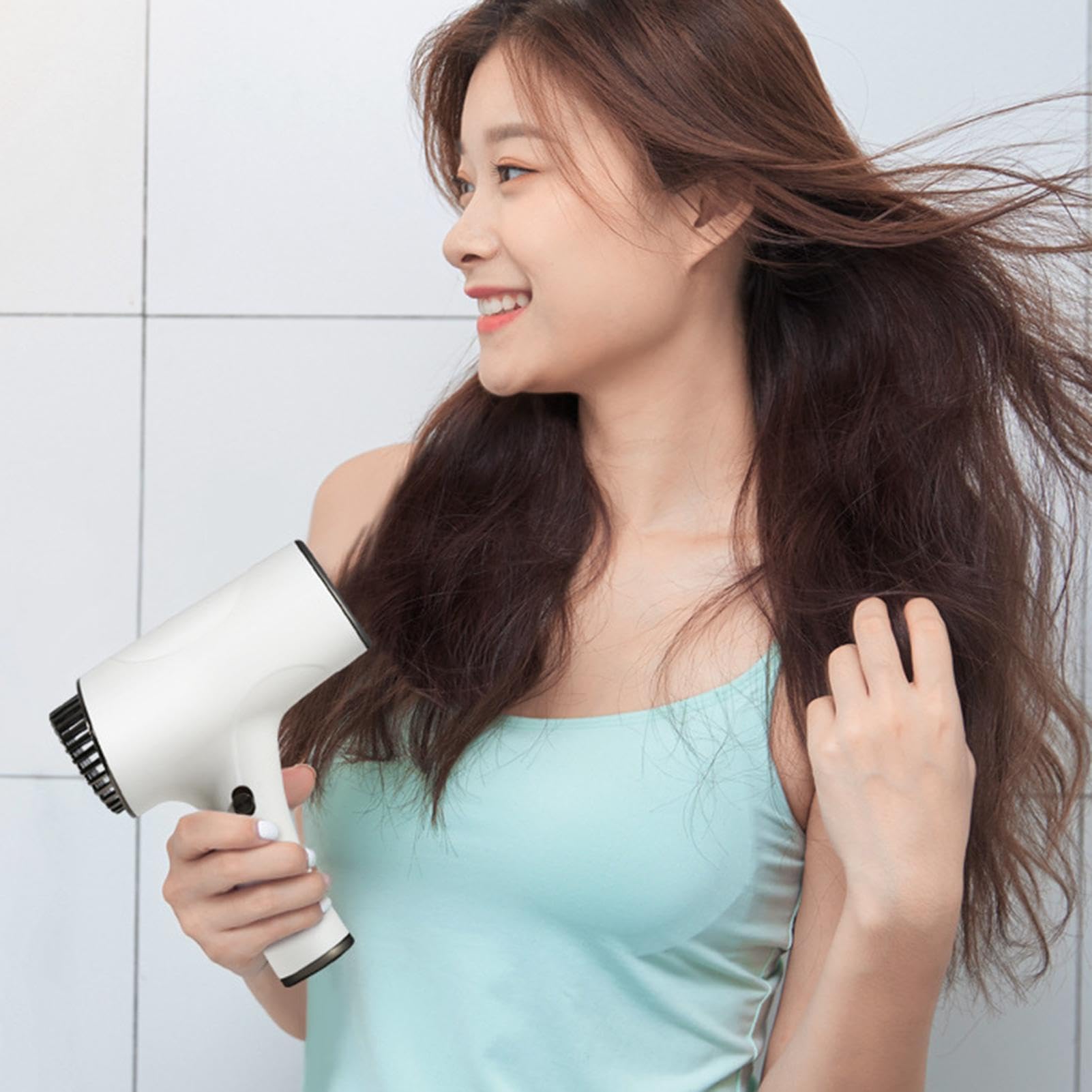 Fon Cordless, Asciugacapelli Senza Filo Ricaricabile, Asciugacapelli Senza Filo 500W Con Ricarica A Presa - A 2 Velocità Basso Rumore Con Batteria Ricaricabile | Per Uomini Donne Casa Dormitorio