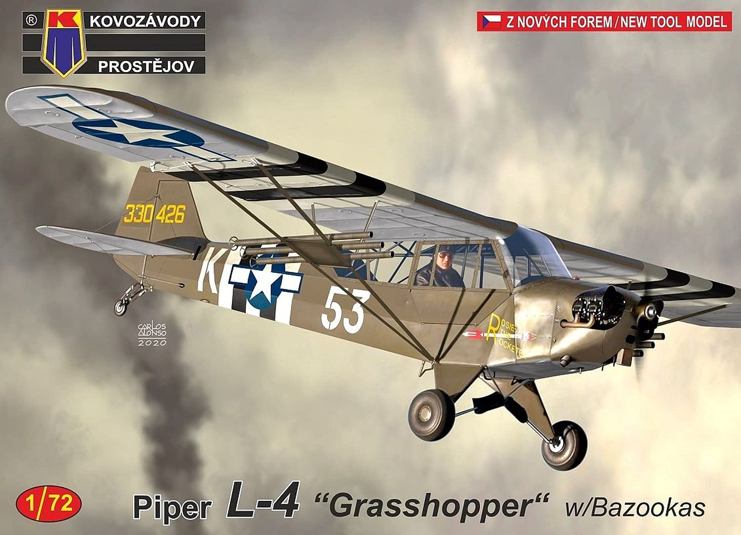 Amazon | KPモデル 1/72 アメリカ陸軍 パイパー L-4 グラスホッパー w