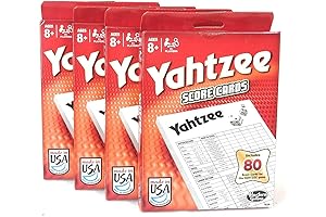 80-Sheet Yahtzee Score Cards - 4 Pack