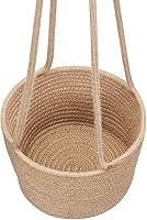 Vista 5 de Mkono - Macetero de yute para colgar macetas de hasta 7 pulgadas. Colgantes macetas de macramé. Decoración de hogar para almacenaje moderno.