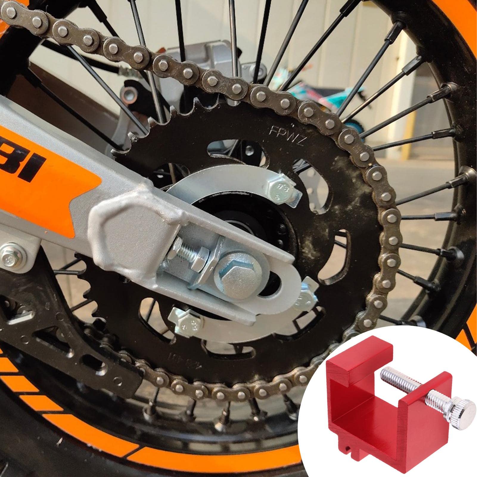 Tendeur De Chaîne Moto Universel - Rouleau De Réglage Noir - Accessoire Modification Moto