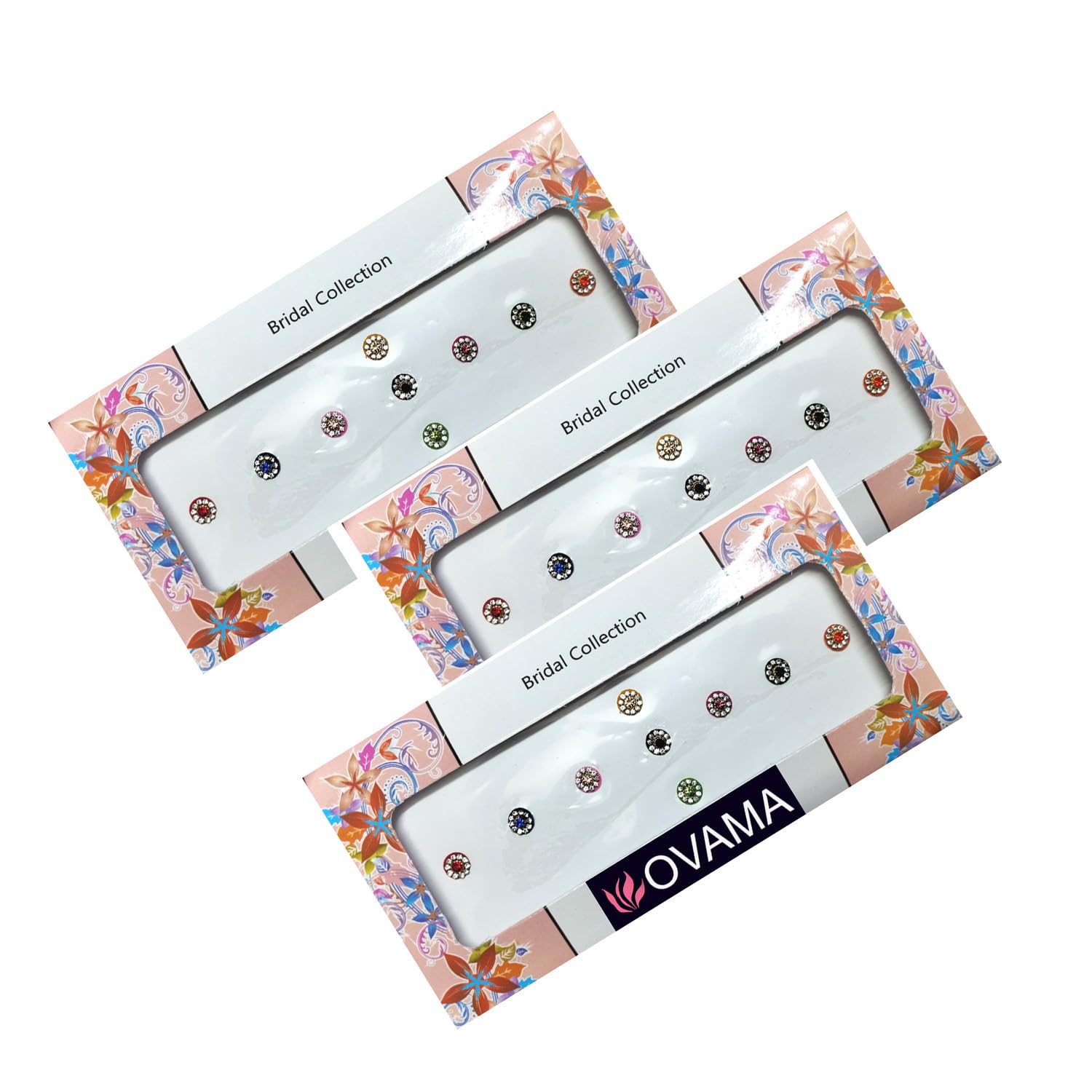 Round Bridal Bindi for Women- Wedding, Party, Festival, 27 Bindi Pack, (Size-0.60 cm)