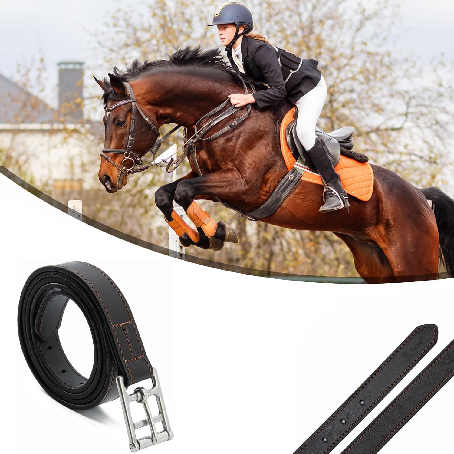 乗馬用Jeereal スターラップレザー