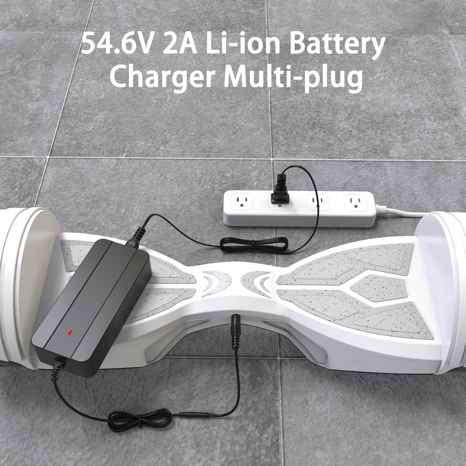 ETL Certified 54.6V 2A Electric Bike Fast Charger for 48V 10S Ebike Lithium Battery, Universal 7-in-1 Scooter & Hoverboard Replacement Plugs for Gotrax/Jetson/Razor/Ninebot/Segway,etc