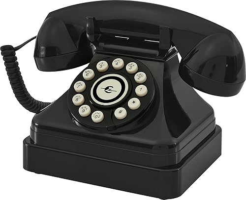 Crosley CR62-BK Kettle Classic - Teléfono de escritorio con tecnología de botón color negro