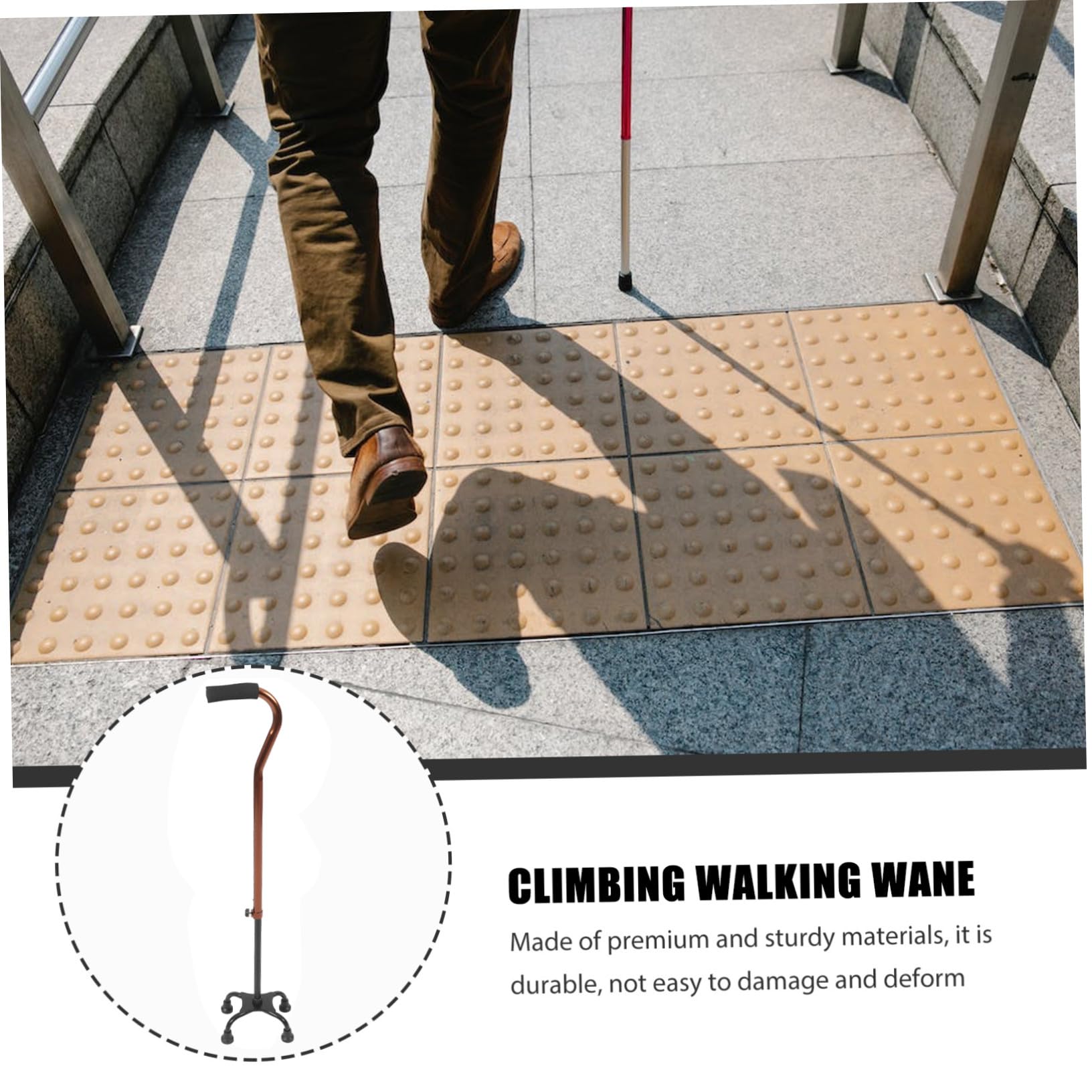 GALPADA Bastone Elevata Regolabile Alluminio per Anziani di Lega e Antiscivolo Ergonomico Impugnatura Stabilità per Attività Outdoor e Montagna