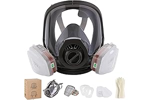 Rechargeable Face Mask for Men, Full Face Protection, with Activated Carbon Filters