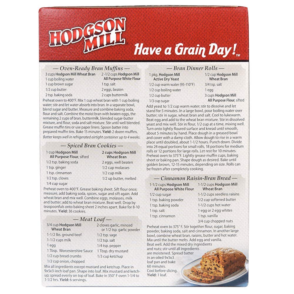 Hodgson Mill Wheat Bran Unprocessed, 12-Ounce