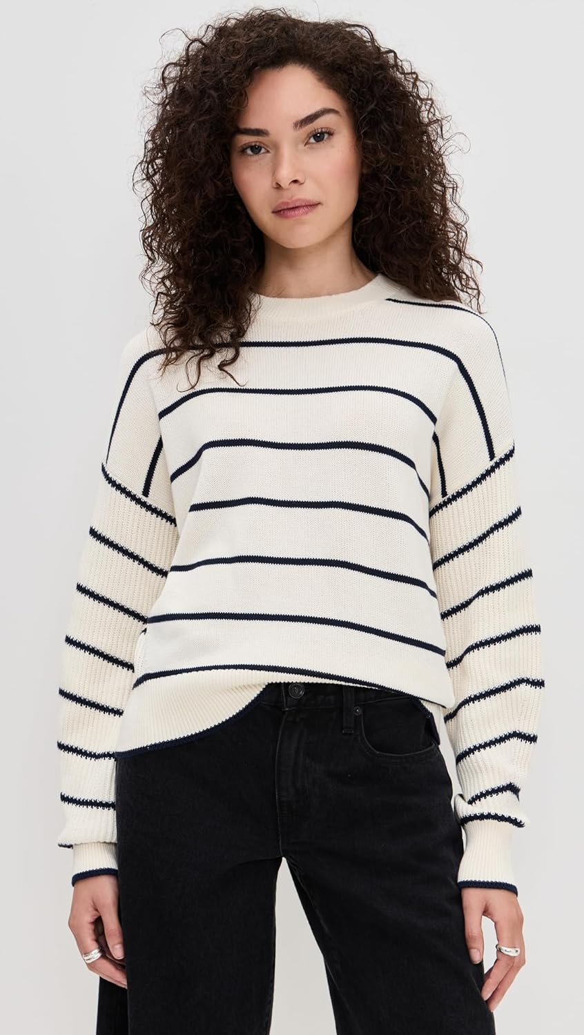 Madewell Women's Striped Ribbed-Sleeve Sweater - Image 2