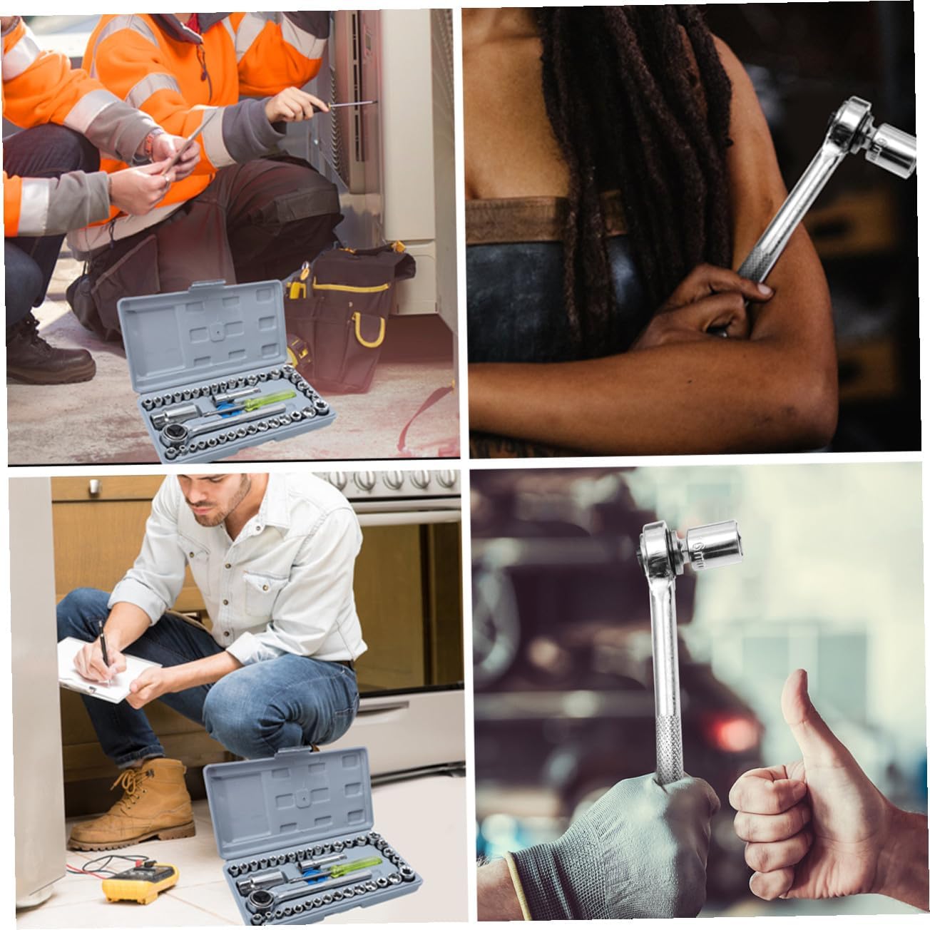 Service Wrench Hvac Ratchet Socket High Hardness Tool Socket Spanner Maintenance Wrench Auto Repair Kit