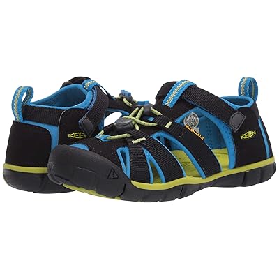 KEEN Kids Seacamp II CNX (Toddler/Little Kid/Big Kid) Kids Shoes Black/Brilliant Blue