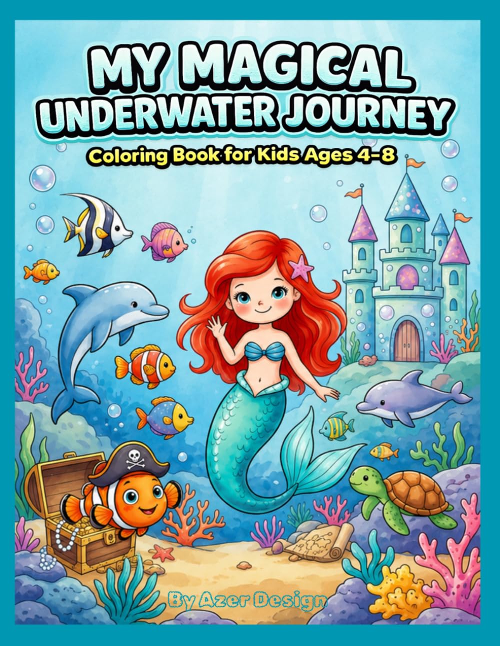 MY MAGICAL UNDERWATER JOURNEY: Simple & Cute Ocean Coloring Book / Magical underwater ocean adventure