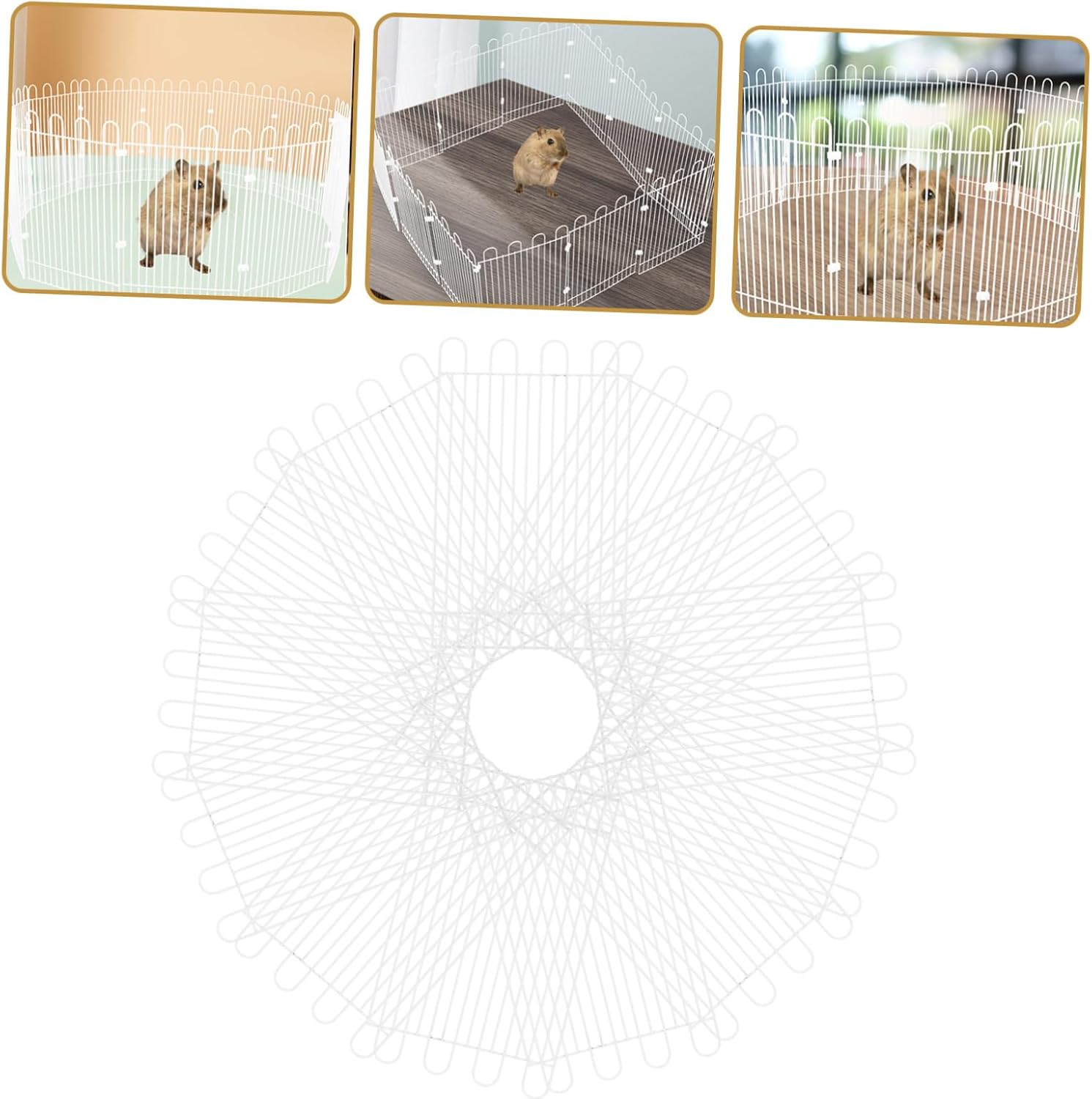 HANABASS 12pcs Detachable Small Animal Playpen Panels for Hamsters and Lightweight Fence for Use Easy to Assemble Space-Saving Design