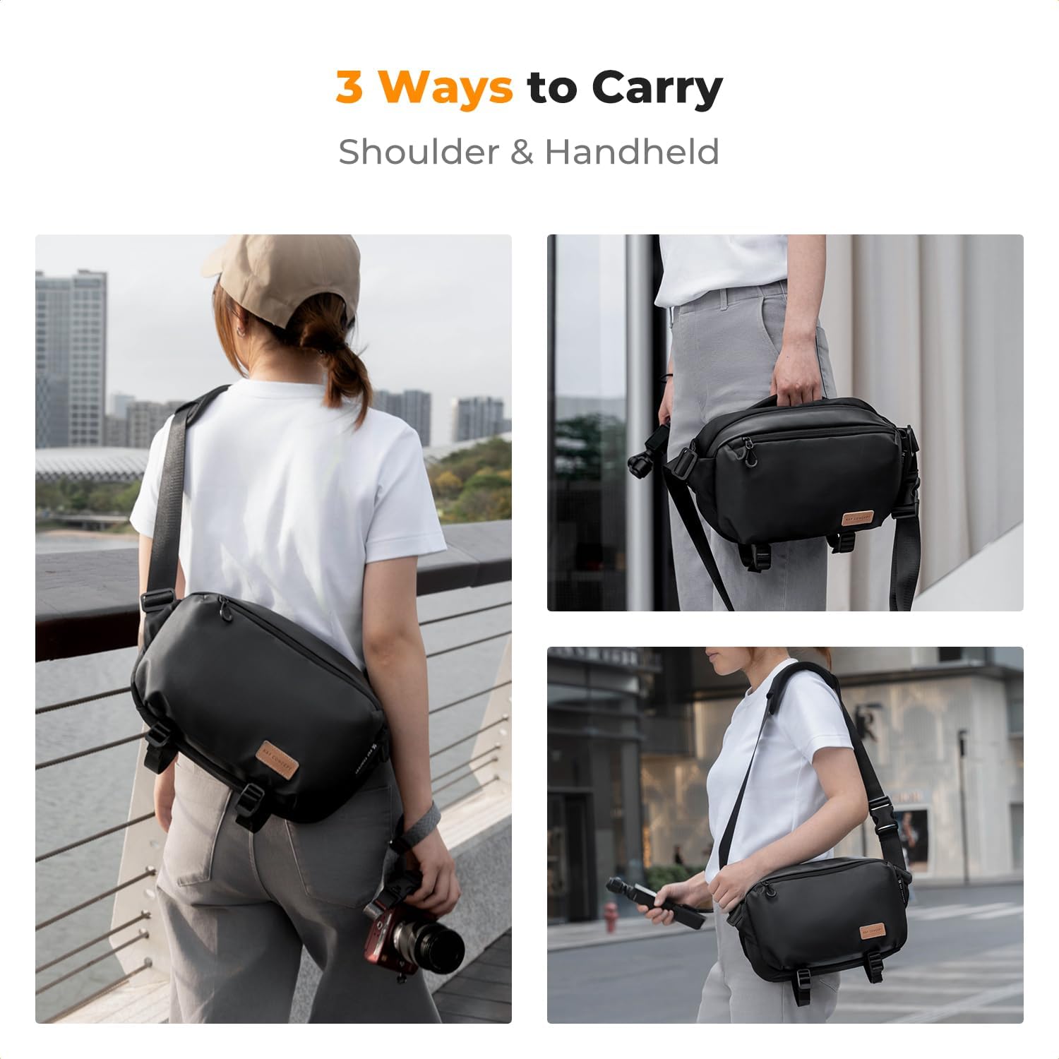 K&F Concept 2 in 1 Sling Bag Everyday Shoulder Bag & Multifunction Photography Crossbody Camera DSLR Backpack Portable Bag - Image 7