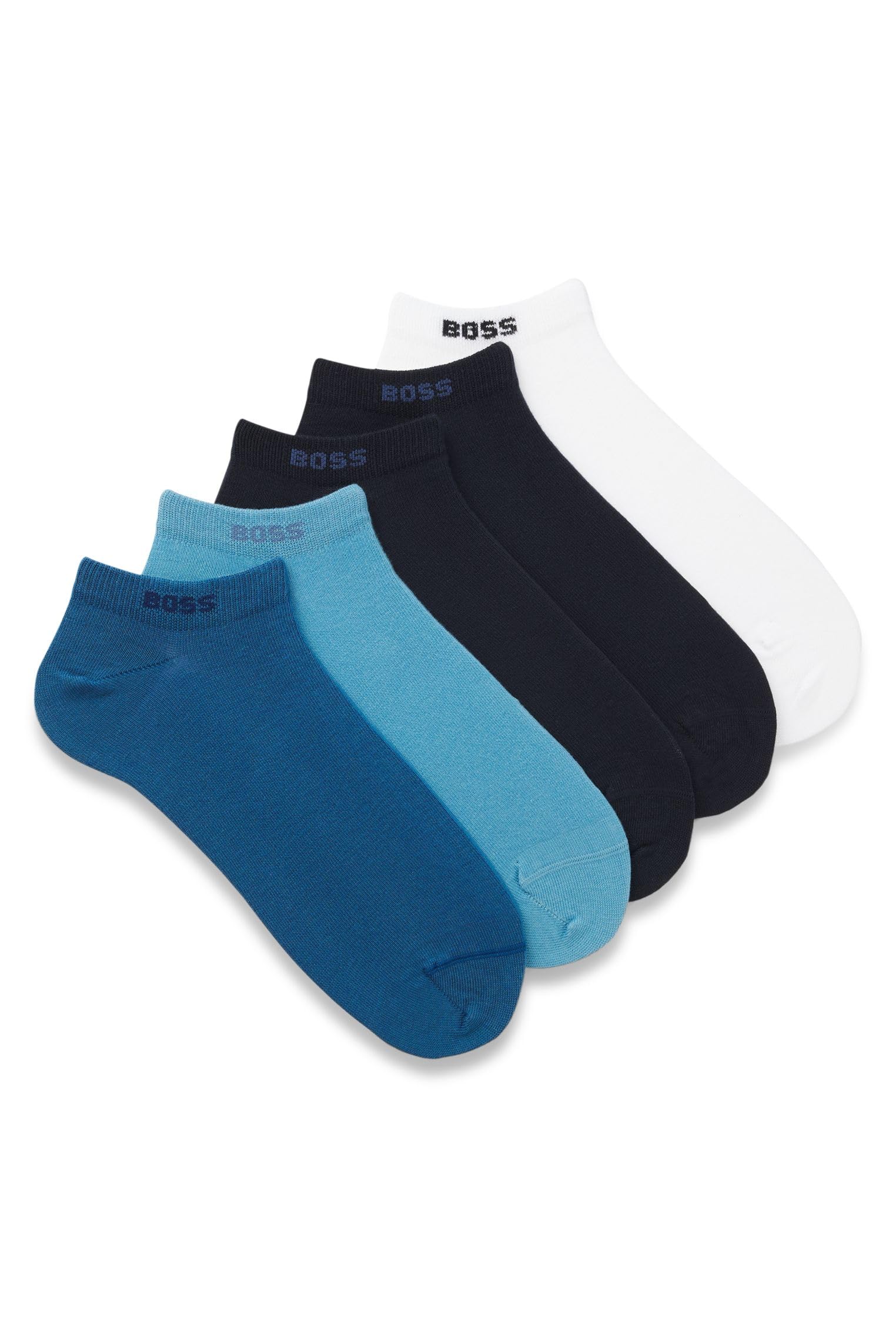 BOSS Herren 5P AS Uni CC Fünferpack Sneakers-Socken aus Baumwoll-Mix mit Branding
