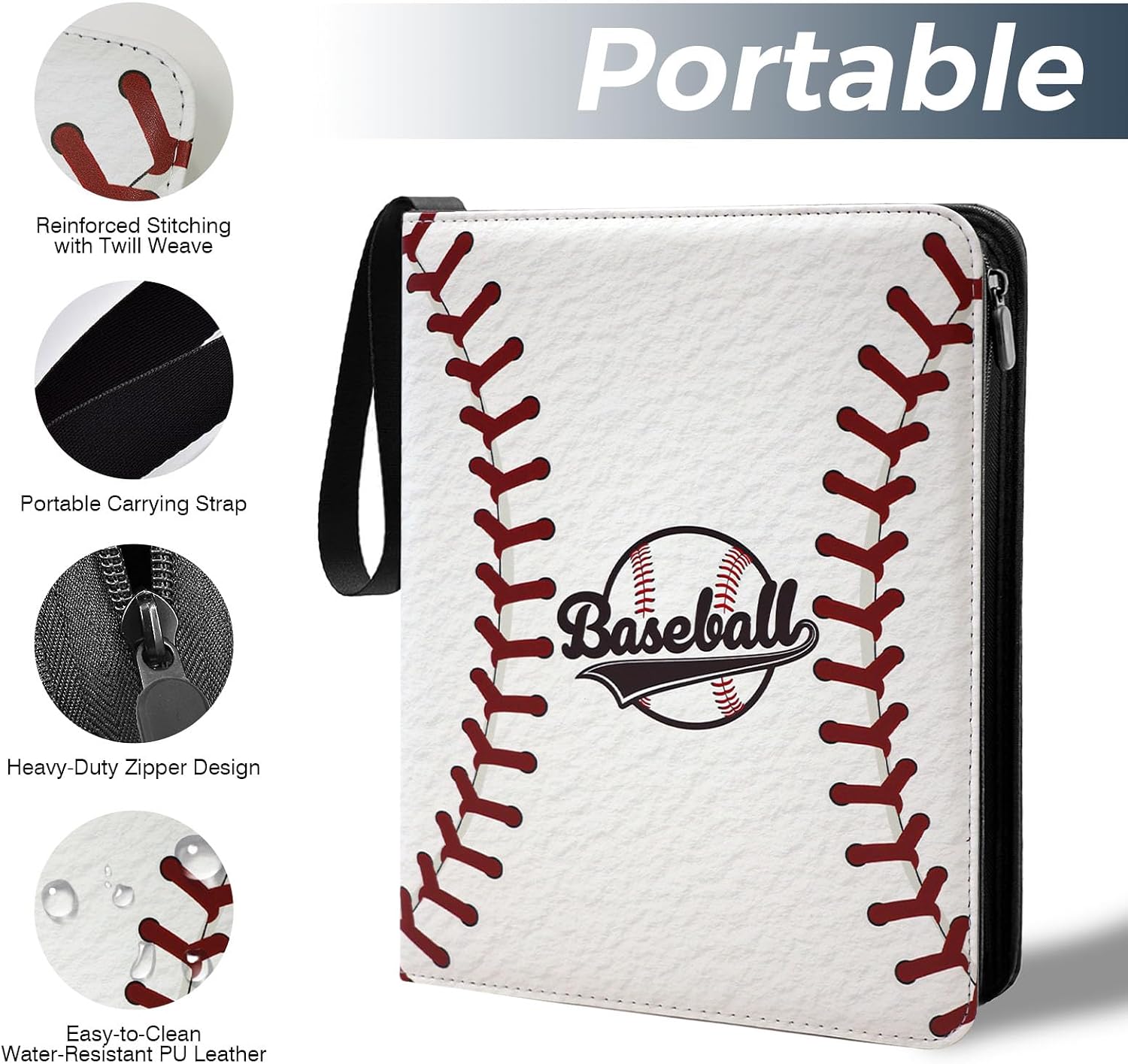 Baseball Card Binder 9 Pocket, 360 Pockets Trading Card Binder image 4