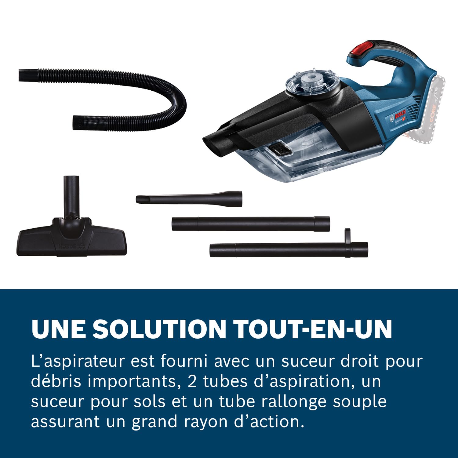Bosch Professional aspirateur à main sans-fil GAS 18V-1 18V System 1 L